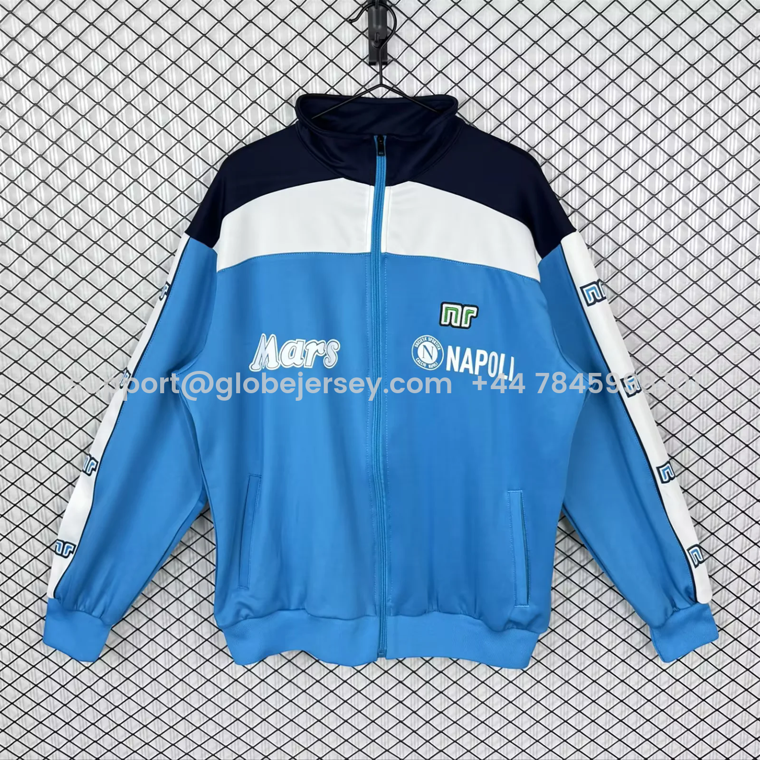 GlobeJersey-Retro Napoli 1989-90 Blue Windbreaker