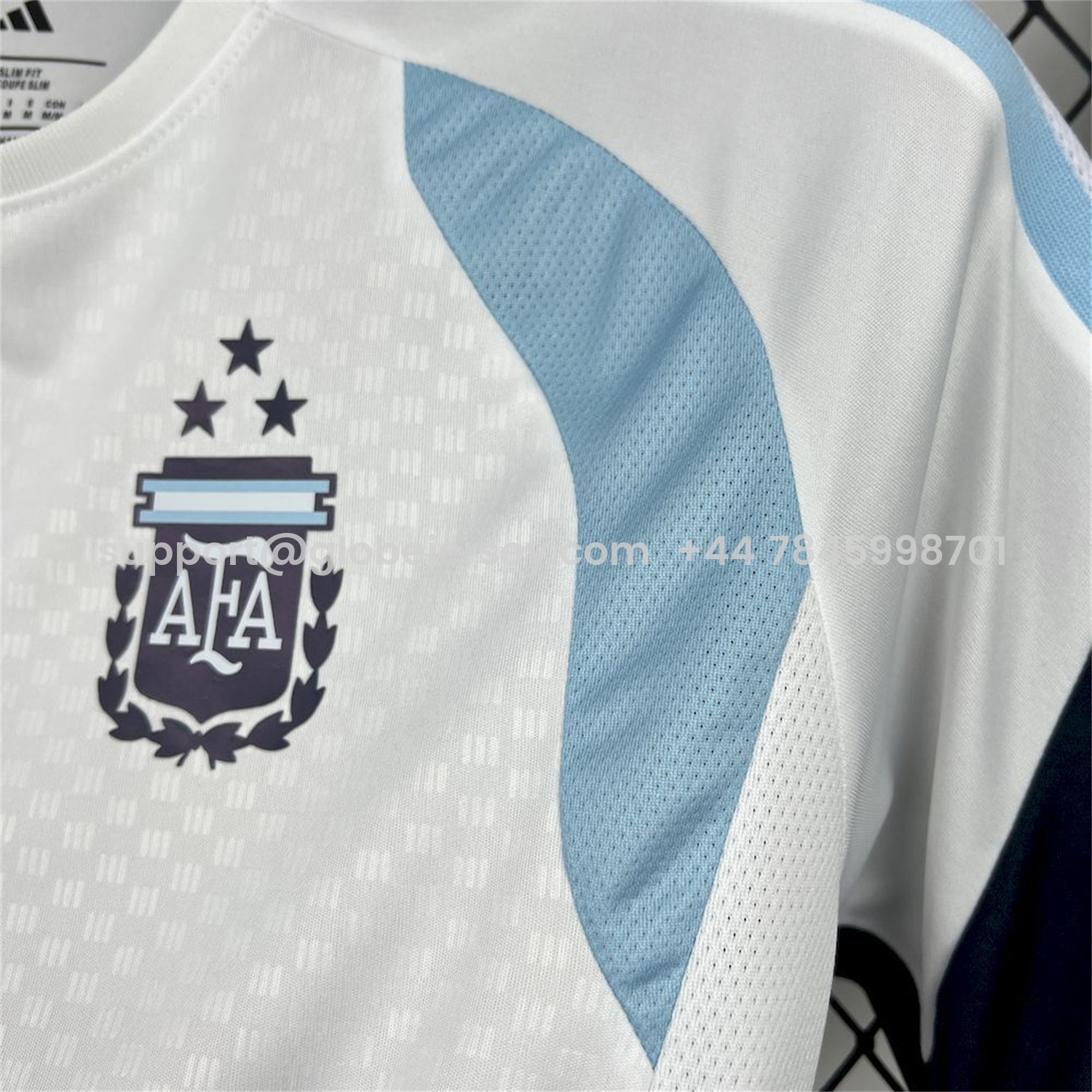 GlobeJersey-Argentina 2026 White Pre-Match Training Jersey - Fans Version