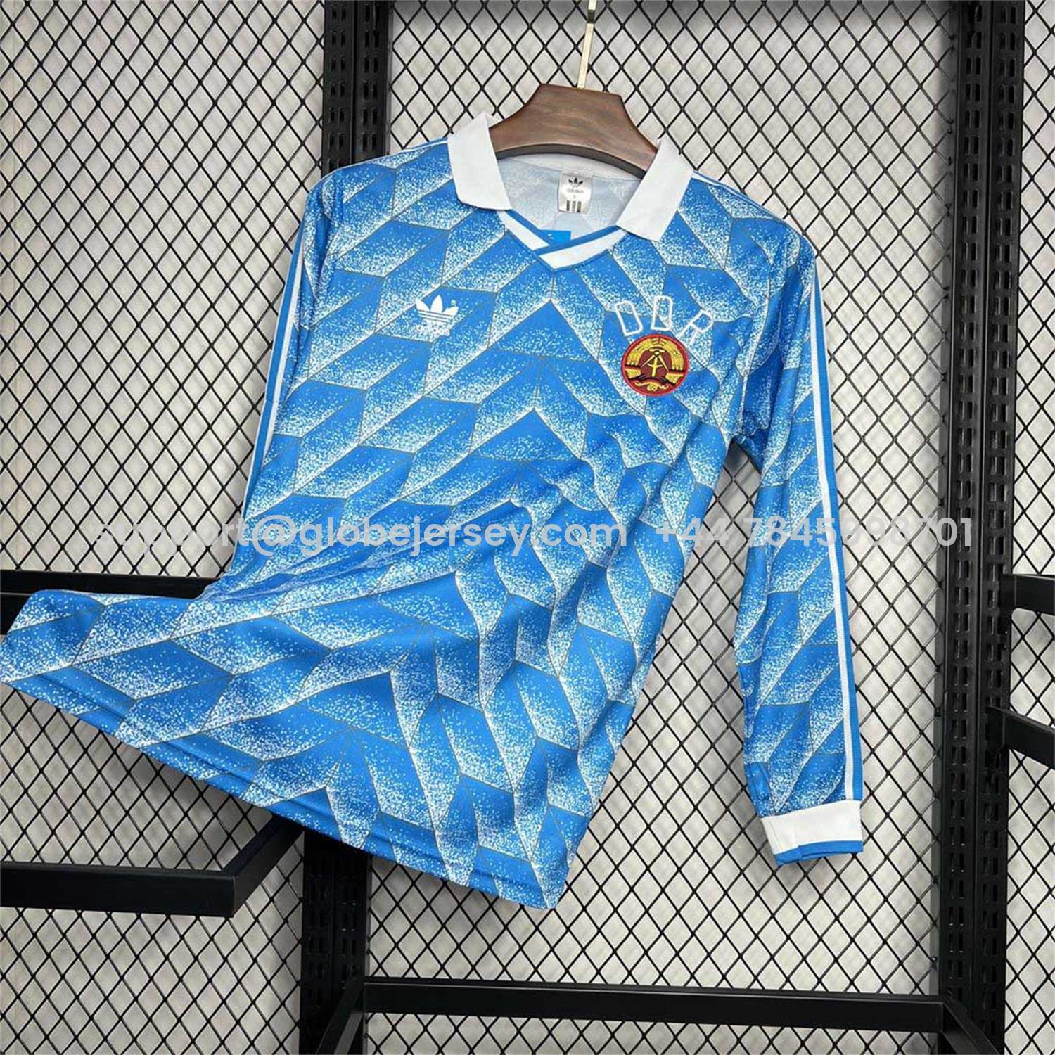 GlobeJersey-Retro East Germany 1988 Away Long Sleeves Jersey