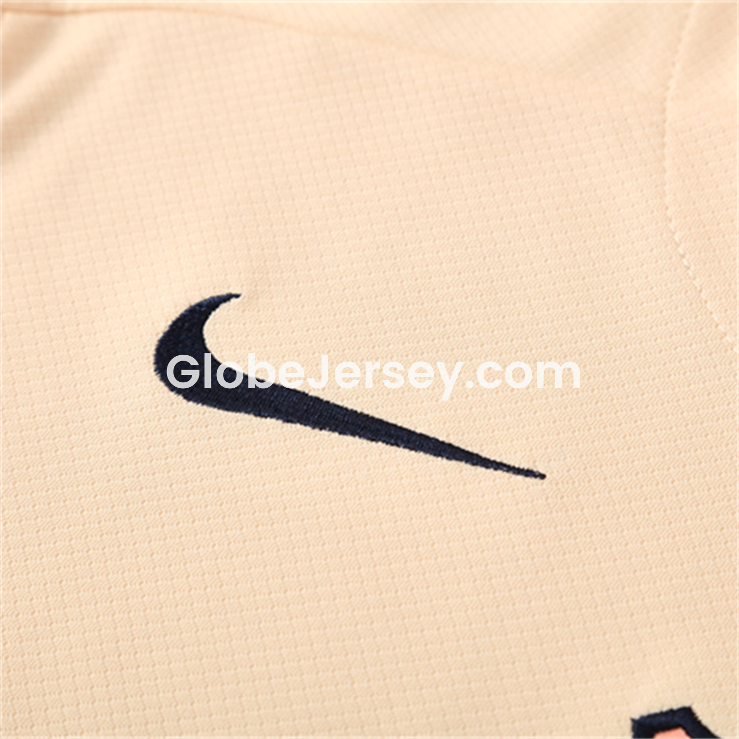 GlobeJersey-Barcelona 25-26 Short-Sleeve Training Set - Beige Top & Blue Shorts
