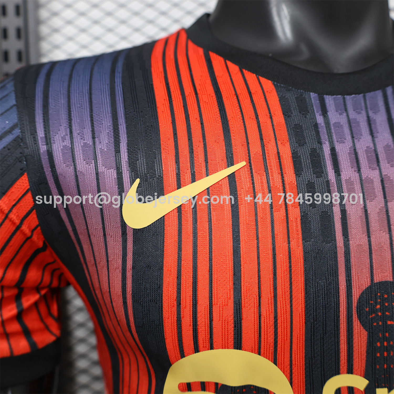 GlobeJersey-Barcelona 26-27 Grey With Red Special Jersey - Player Version