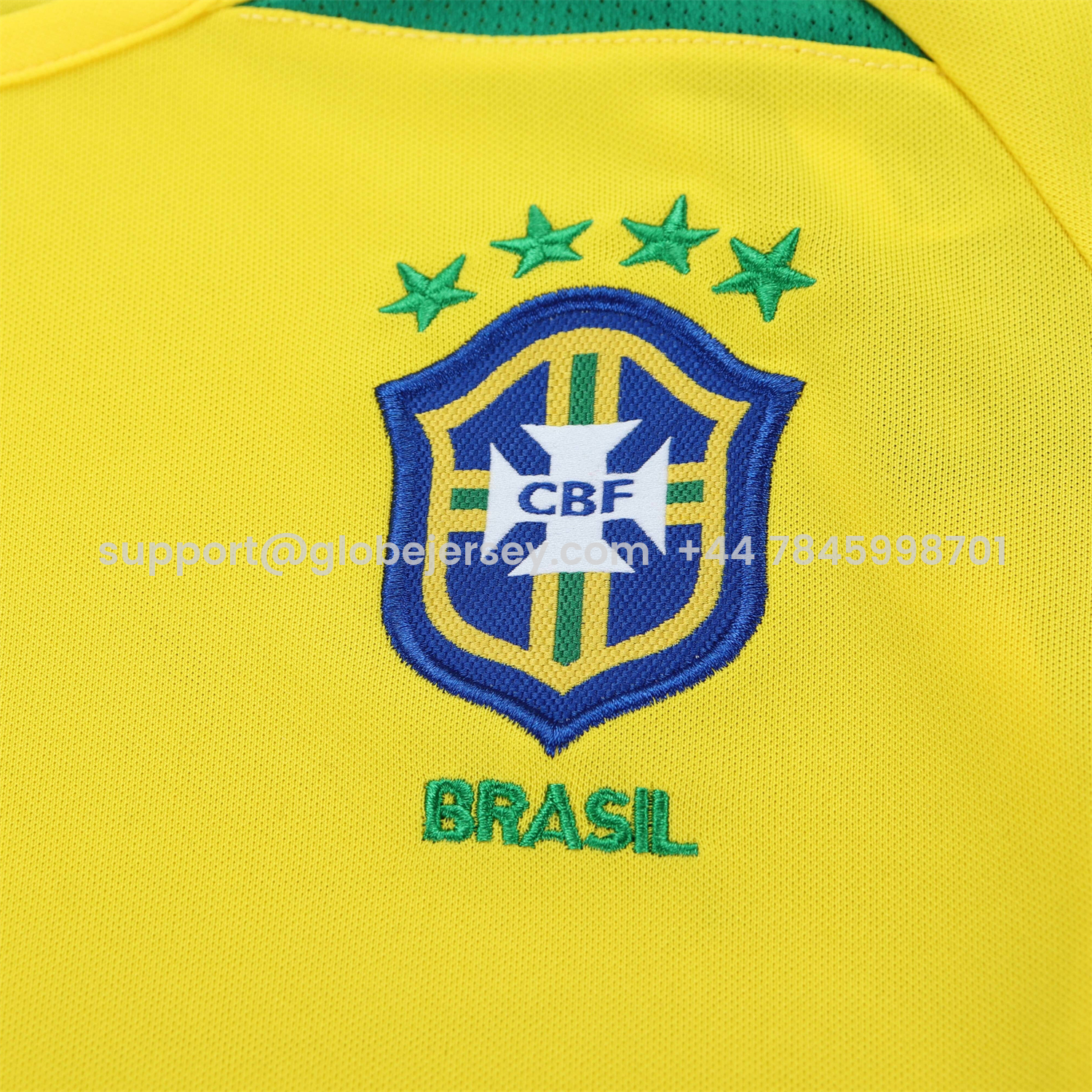GlobeJersey-Retro Brazil 2002 Home Long Sleeves Kids Kit