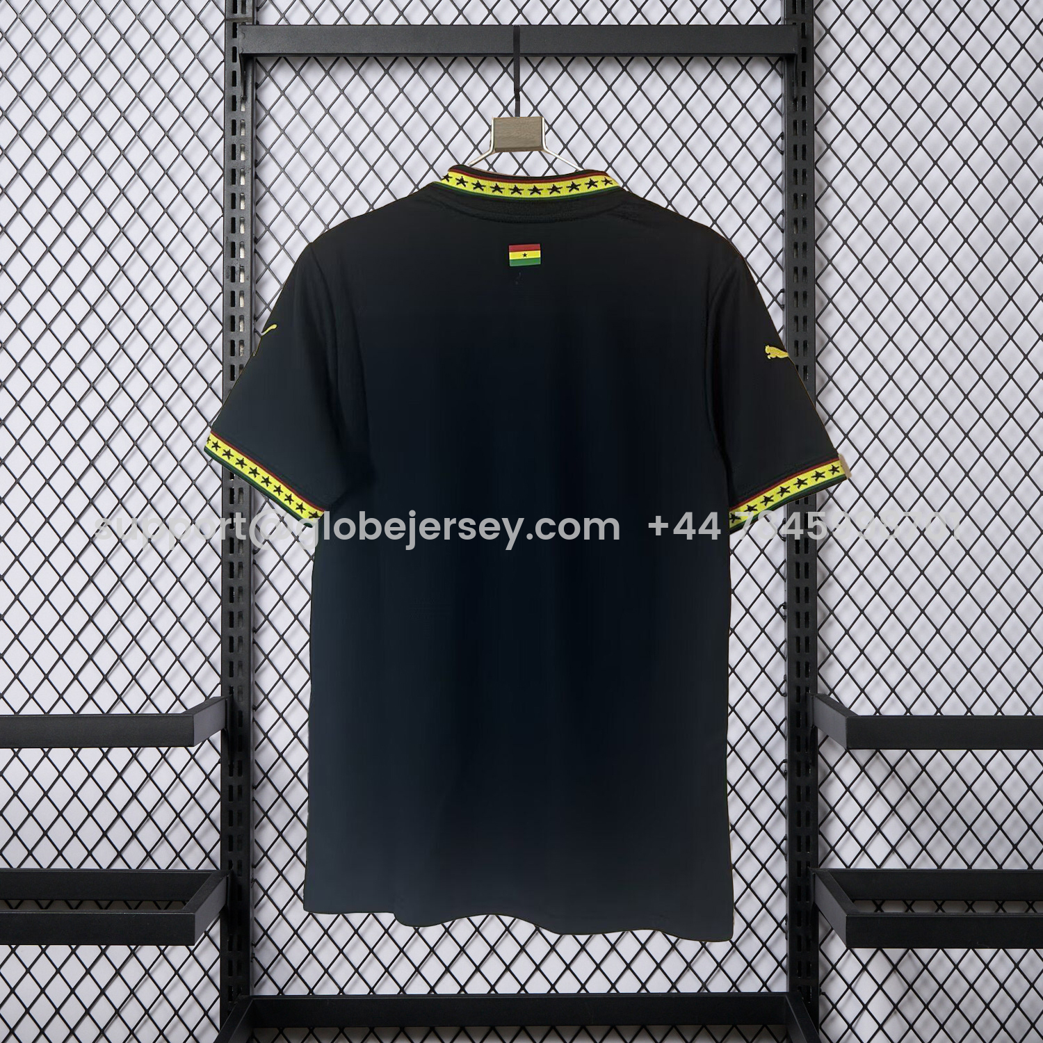 GlobeJersey-Ghana 2026 Black Polo Jersey - Fans Version
