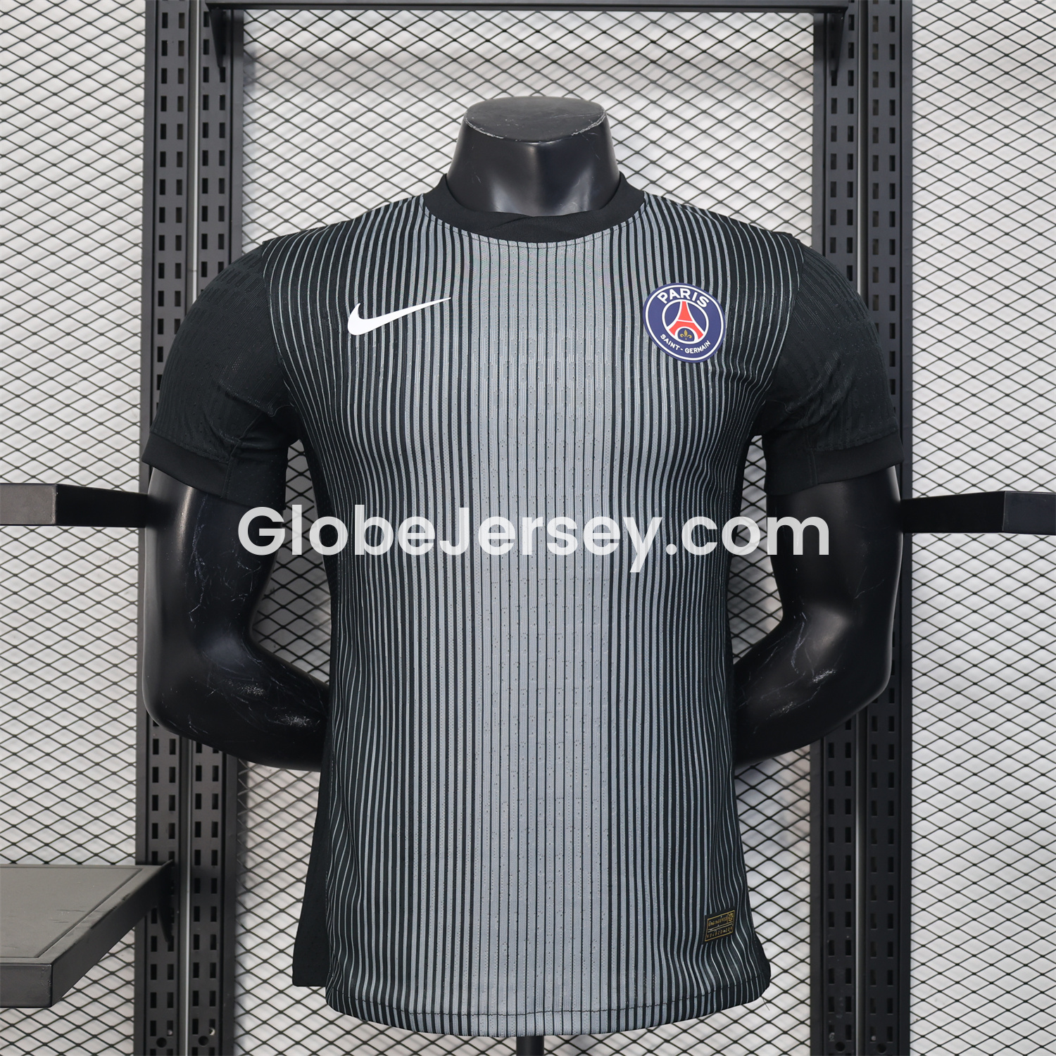 GlobeJersey-Paris Saint-Germain PSG 25-26 Black GK Goalkeeper Unsponsored Jersey - Player Version
