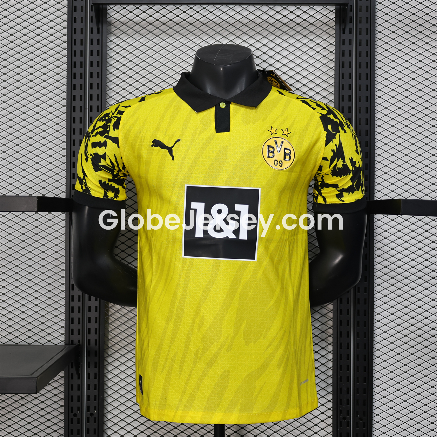 GlobeJersey-Dortmund 25-26 Yellow POLO Special Edition Jersey - Player Version