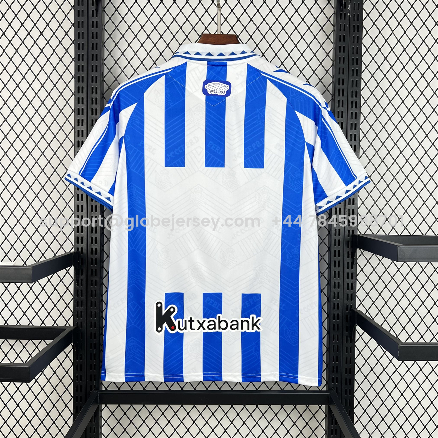 GlobeJersey-Real Sociedad 25-26 White With Royal Blue Retro Style Special Jersey - Fans Version