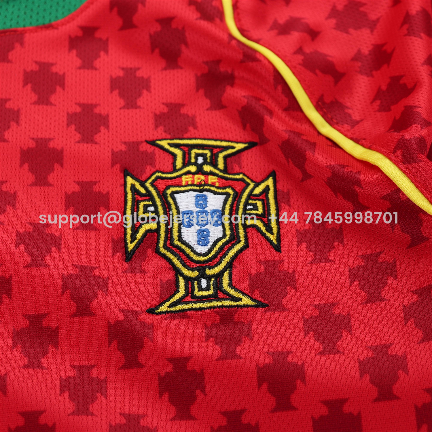 GlobeJersey-Retro Portugal 2004 Home Long Sleeves Kids Kit