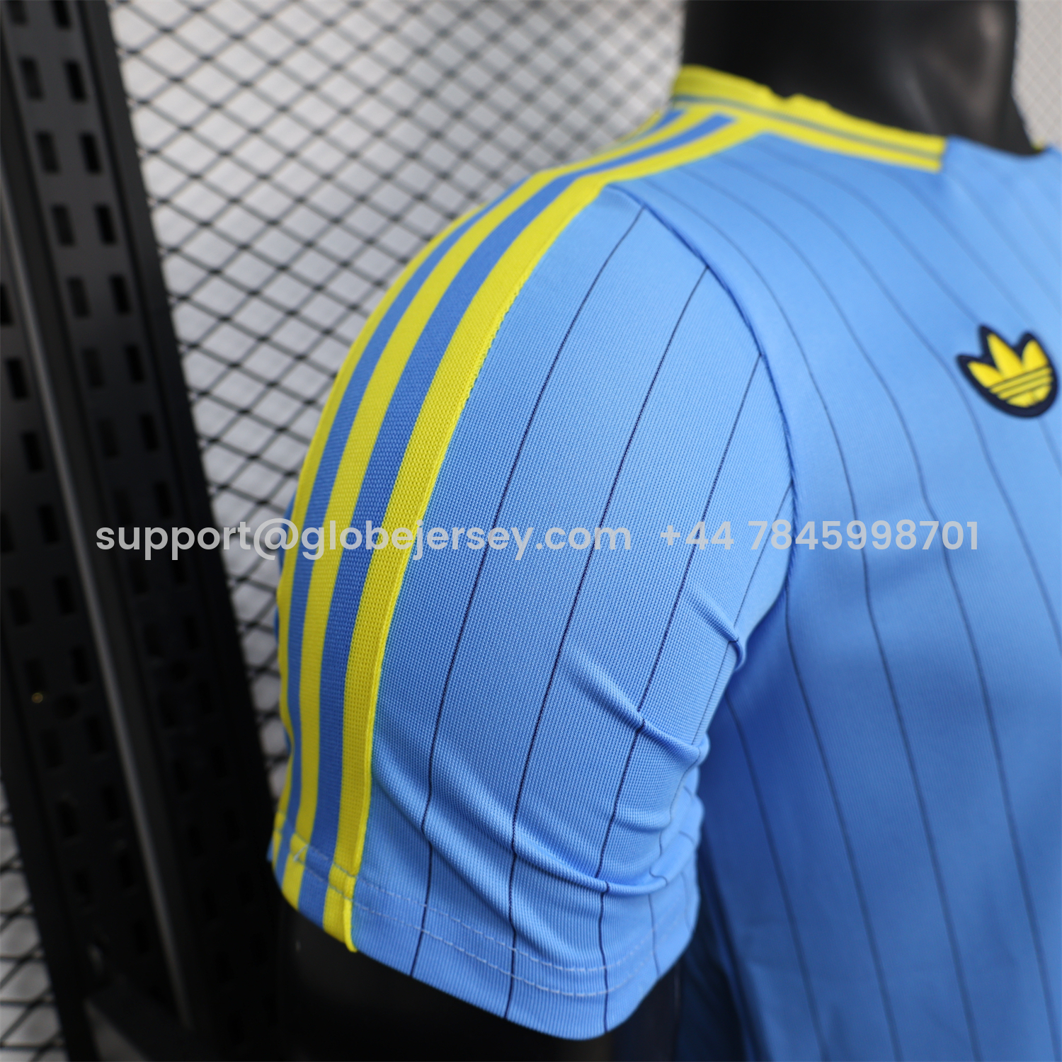 GlobeJersey-Colombia 2026 Terrace Icon Retro Casual Style Blue Jersey - Player Version