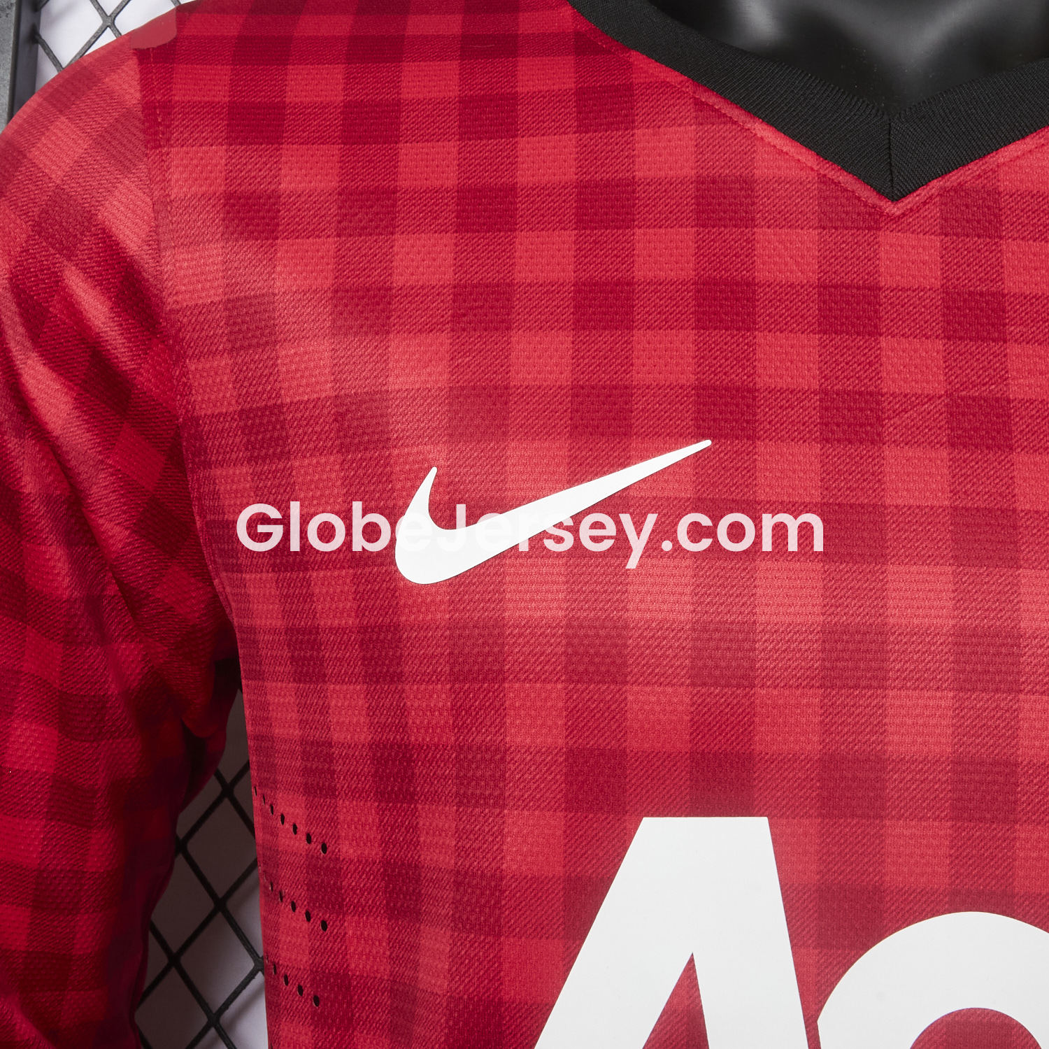 GlobeJersey-Retro Manchester United 2012-13 Home Long Sleeve Jersey - Player Version