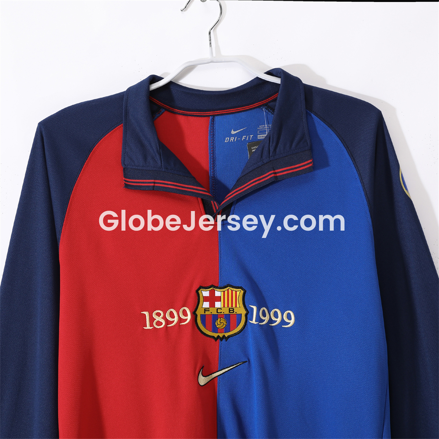 GlobeJersey-Retro Barcelona 99-00 Home Long Sleeves Jersey