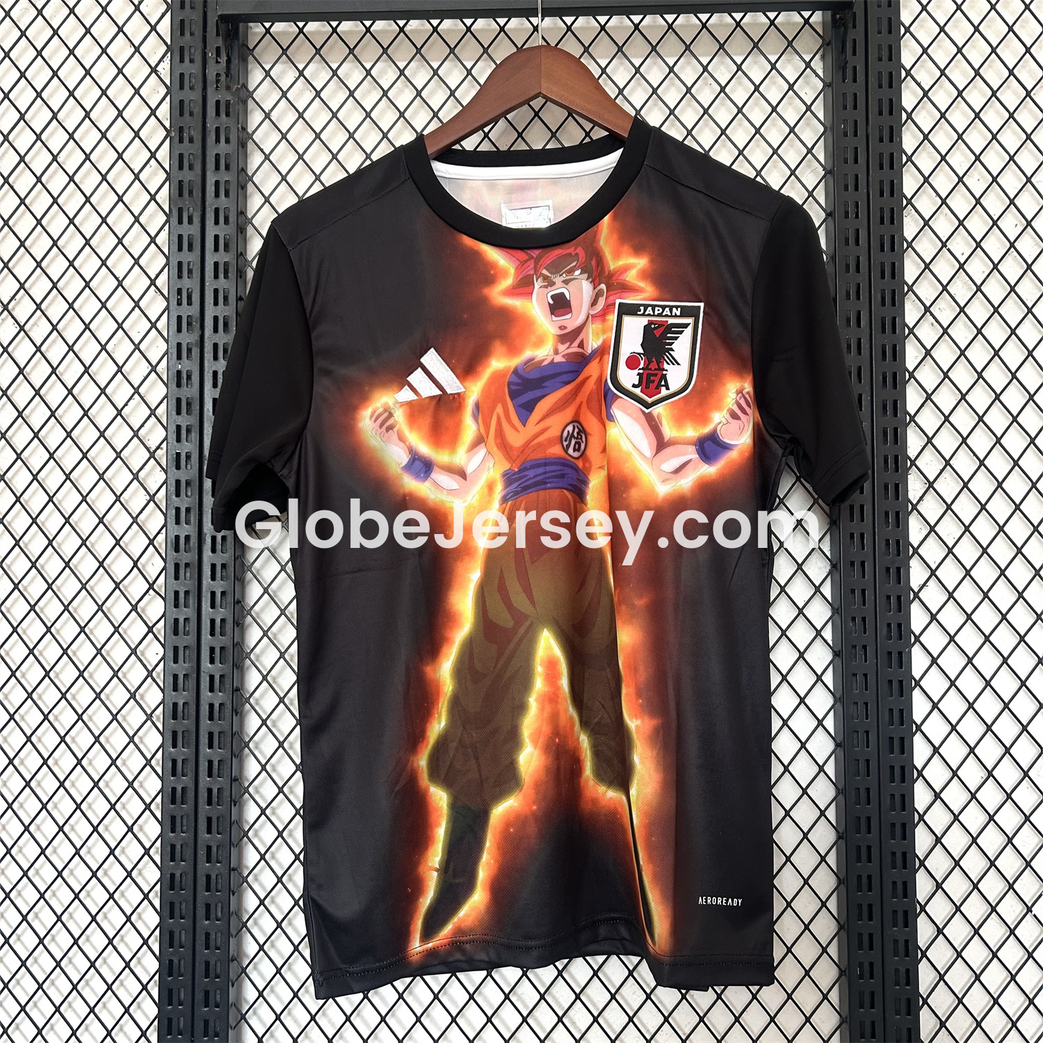 GlobeJersey-Japan 25-26 Red Hair Son Goku Black Special Edition Jersey - Fans Version