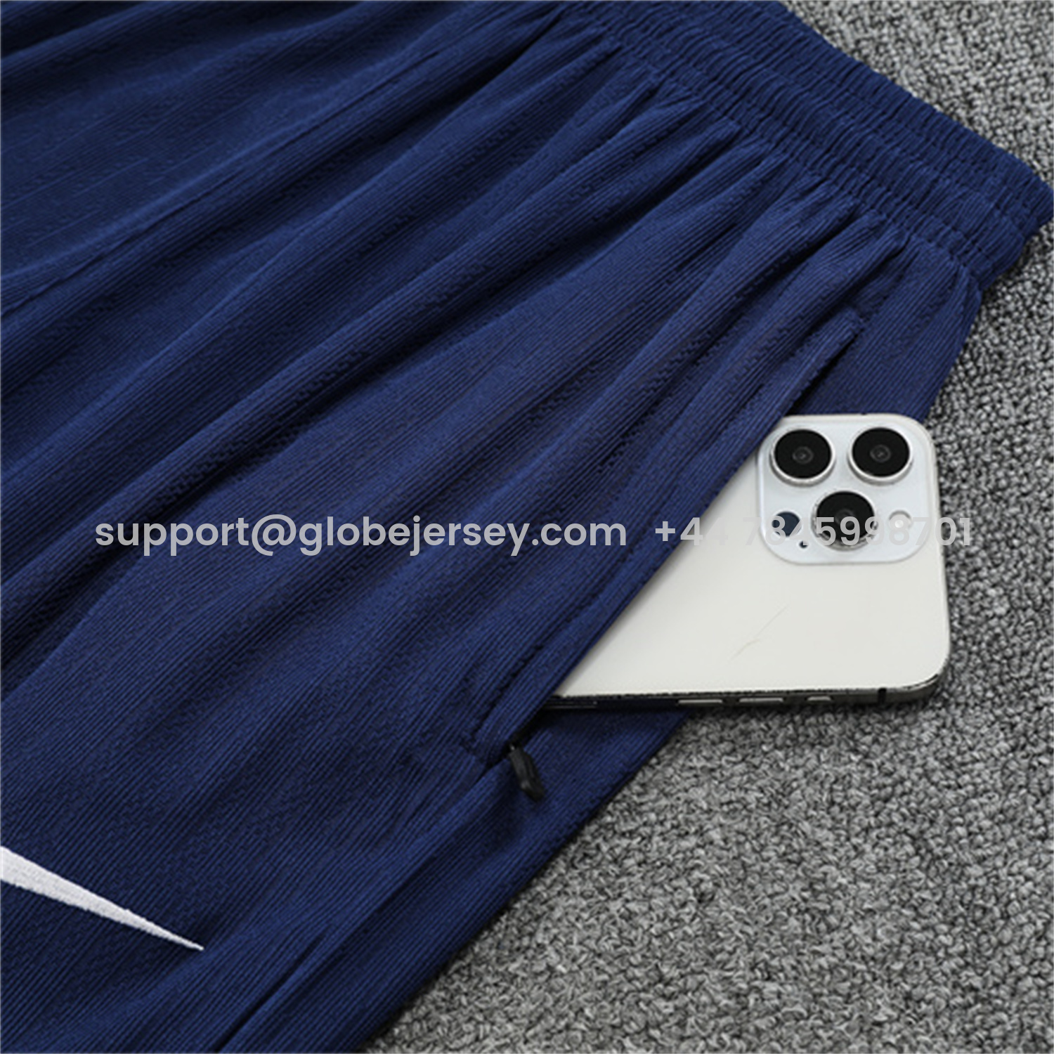 GlobeJersey-C.H.E.L.S.E.A 25-26 Long Sleeve Training Set - Player Version - Pink Top and Blue Pants