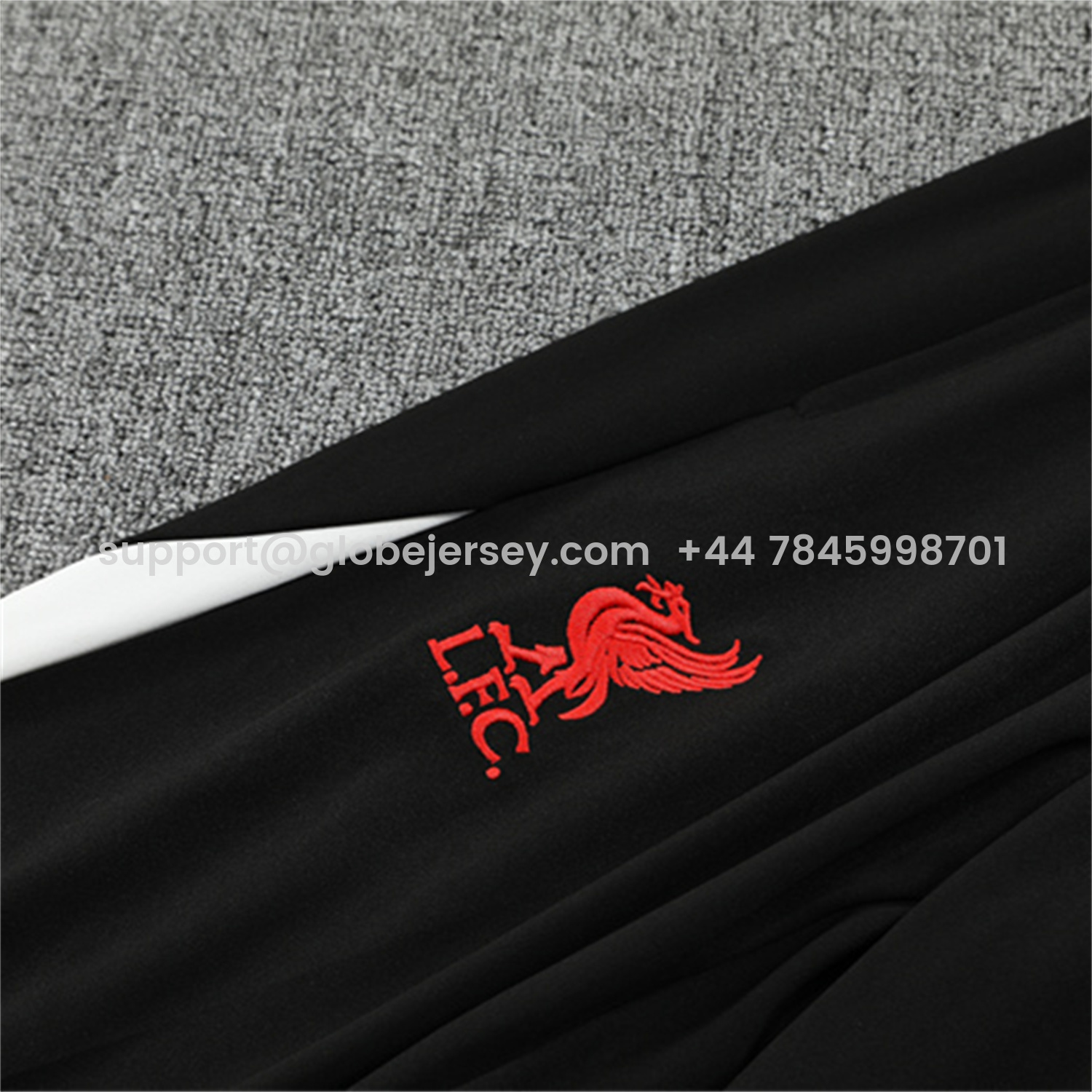 GlobeJersey-Liver.pool 25-26 Long Sleeve Training Set - Player Version - White Top & Black Pants