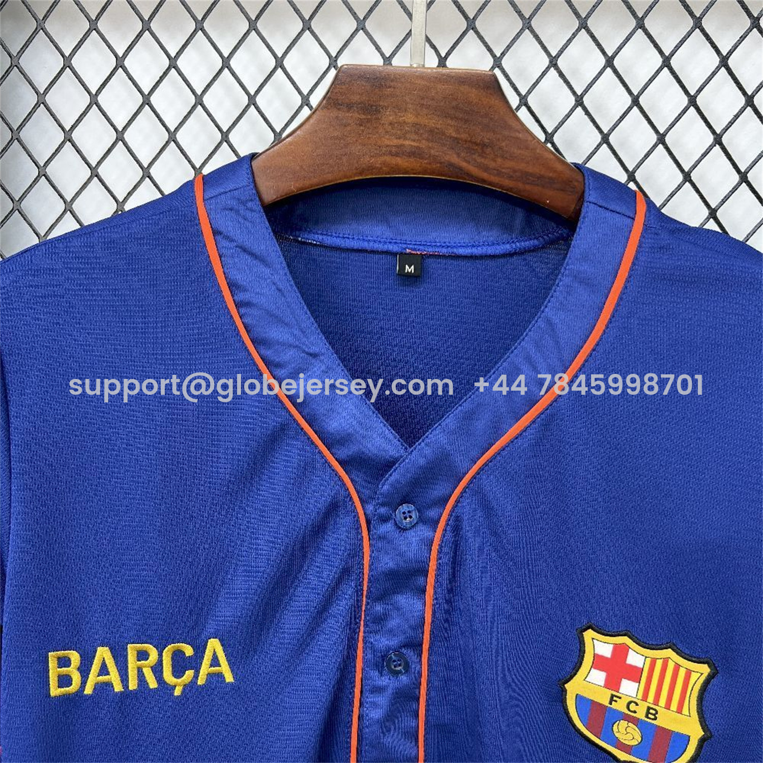 GlobeJersey-Barcelona 25-26 Blue Baseball Jersey