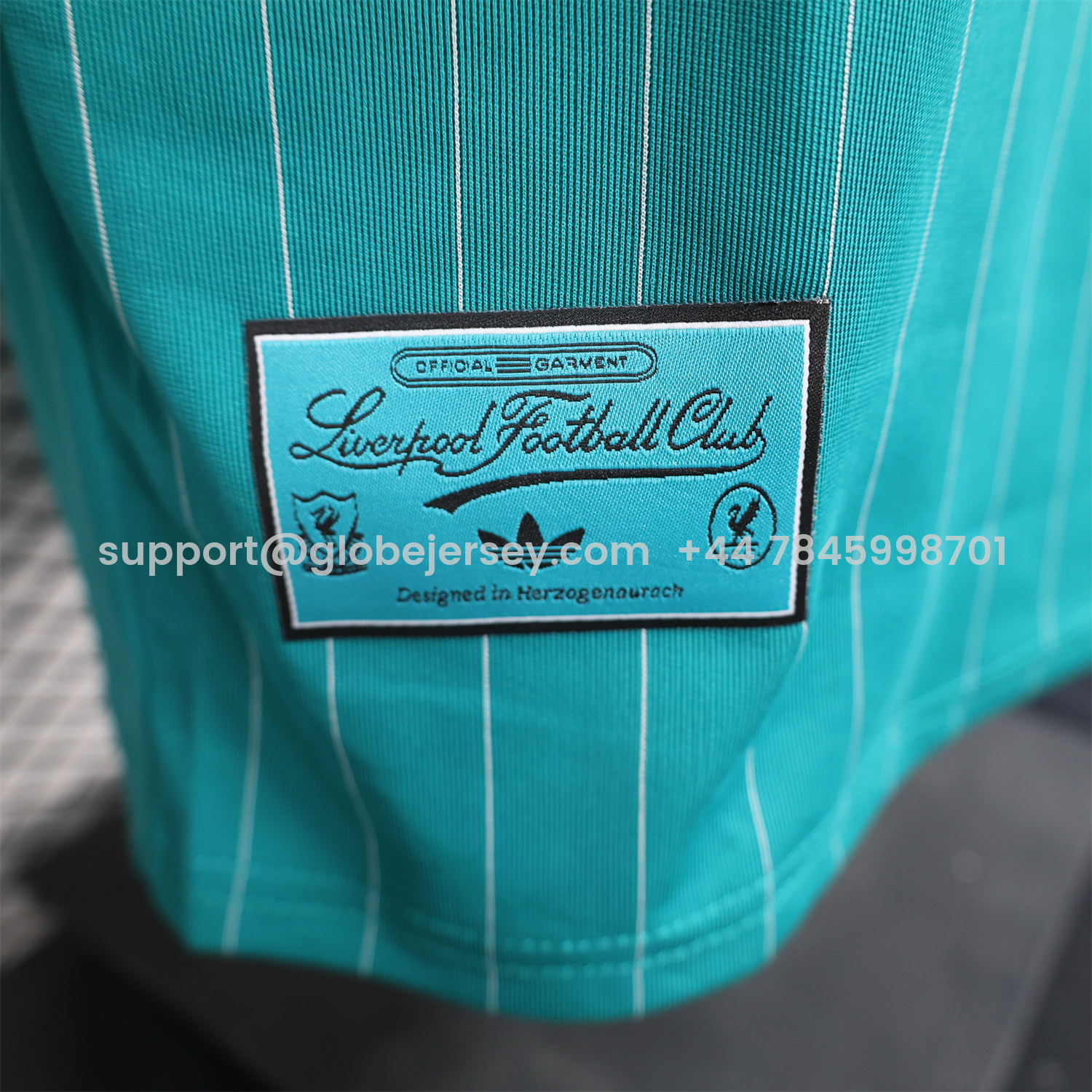 GlobeJersey-Liver.pool 25-26 Icon Range Travel Special Edition Cyan Jersey - Player Version