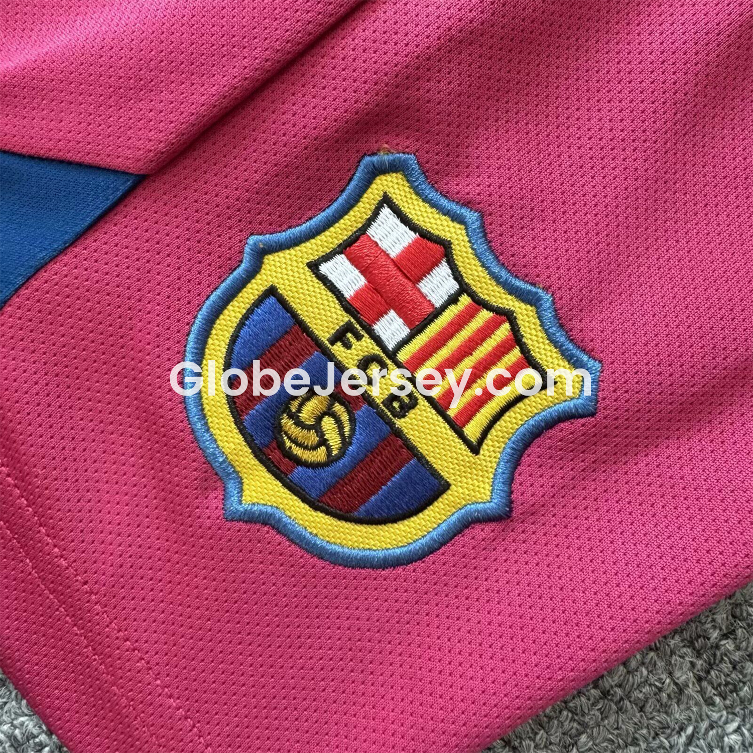 GlobeJersey-Retro Barcelona 06-07 Home Long Sleeve Kids Kit