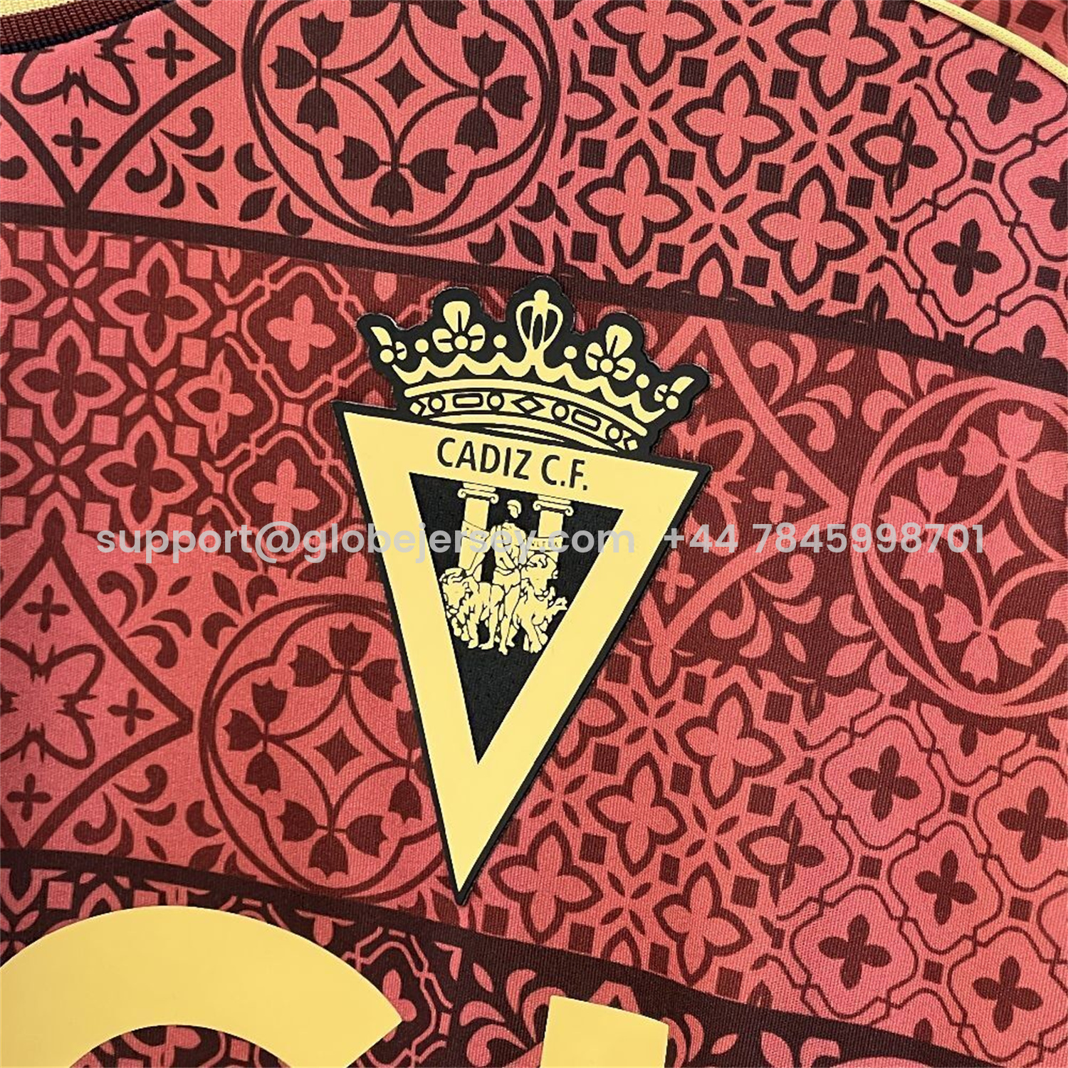 GlobeJersey-Cádiz Cadiz 25-26 Away Red Jersey - Fans Version