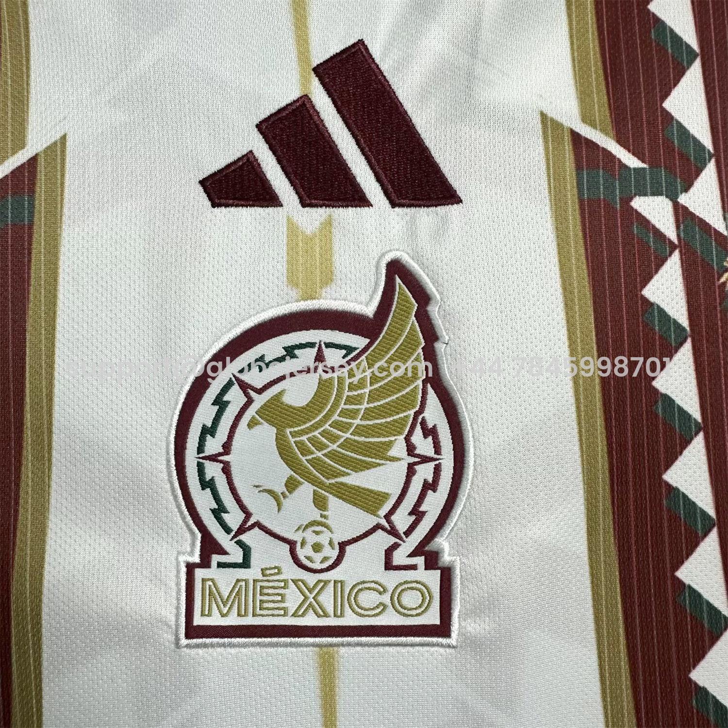 GlobeJersey-Mexico 2026 Thorn Pattern White Special Jersey - Fans Version
