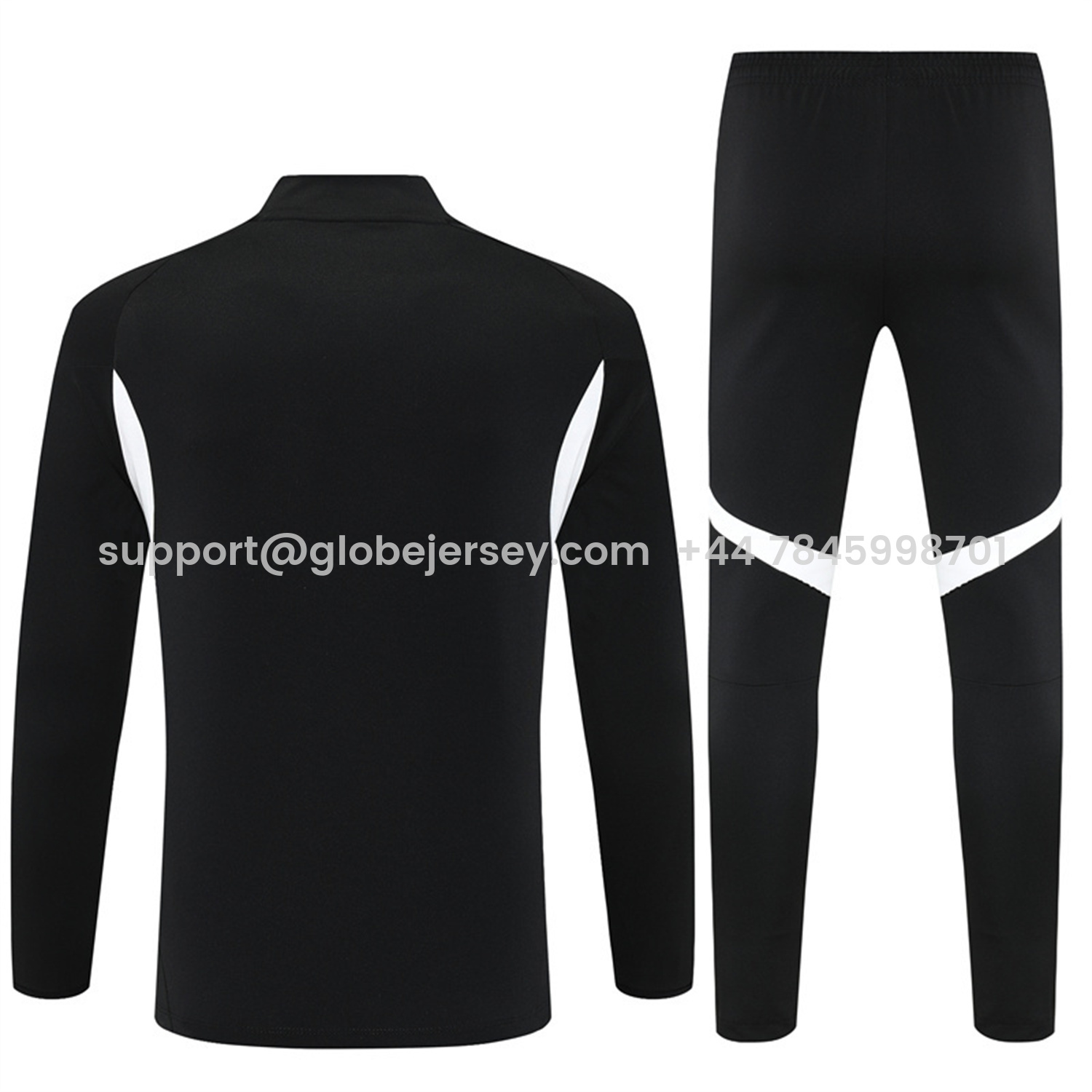 GlobeJersey-Liver.pool 25-26 Long Sleeve Training Set - Black Top & Black Pants