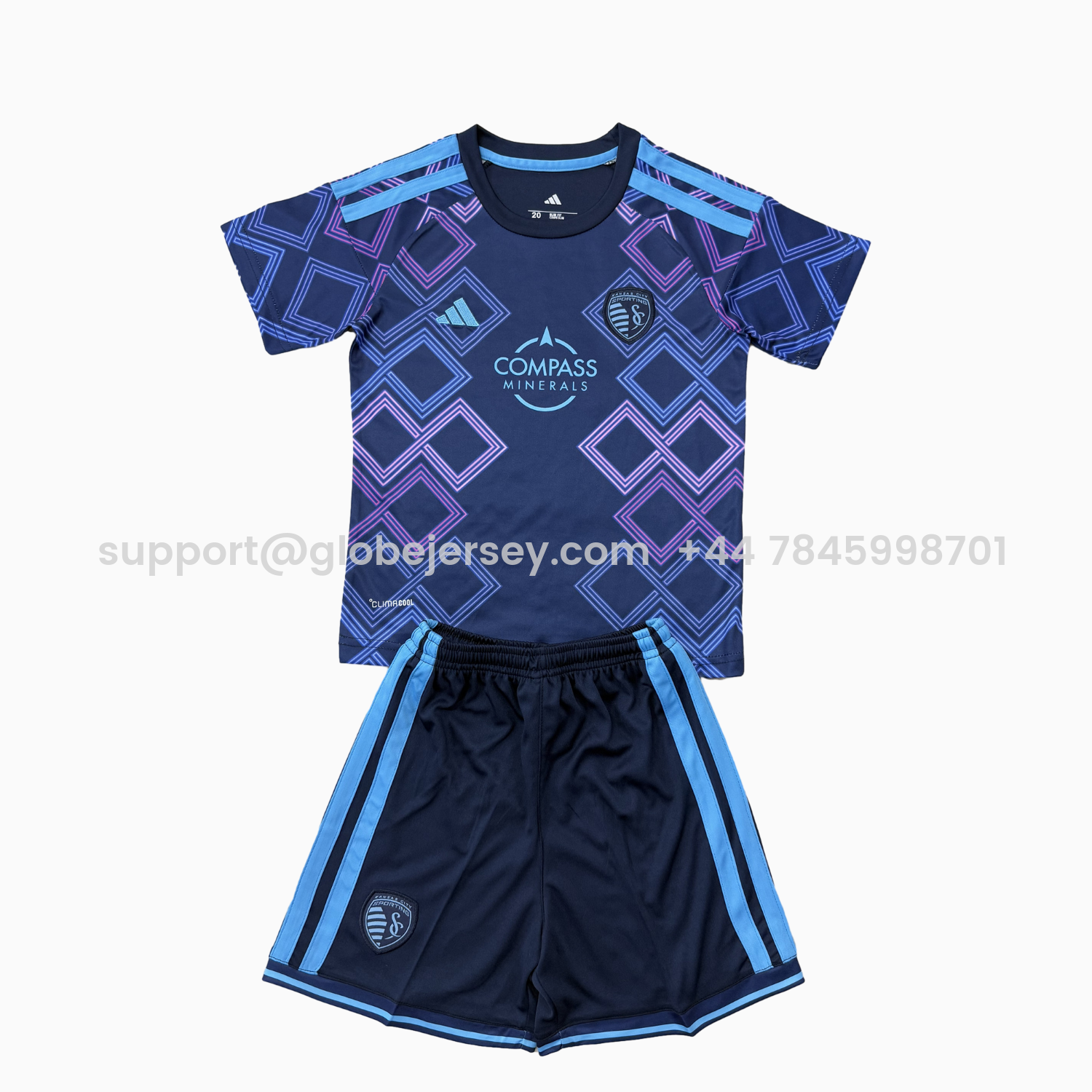 GlobeJersey-Sporting Kansas City 26-27 Away Men's Adult Jersey Set - Fans Version