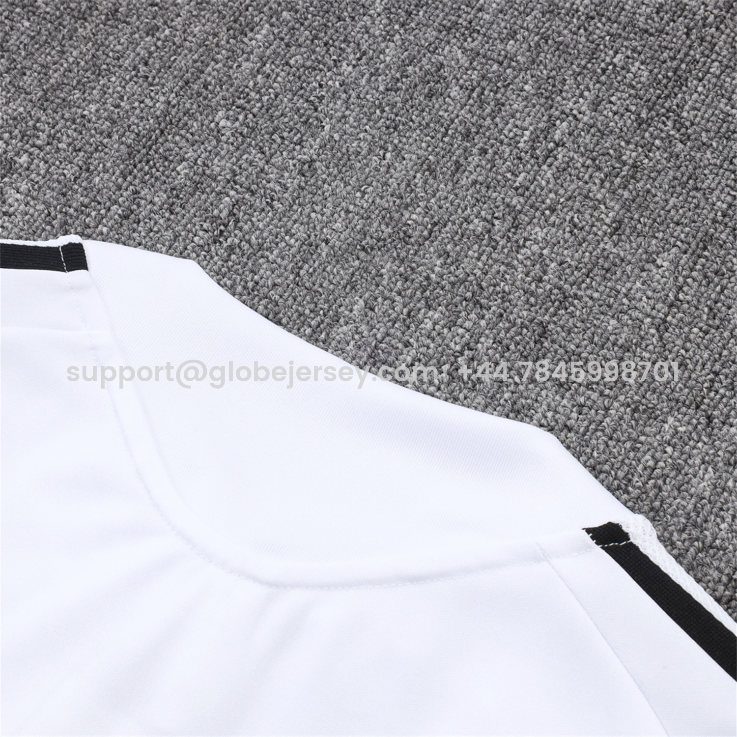 GlobeJersey-Germany 2026 Windbreaker Training Set - White Top and Black Pants