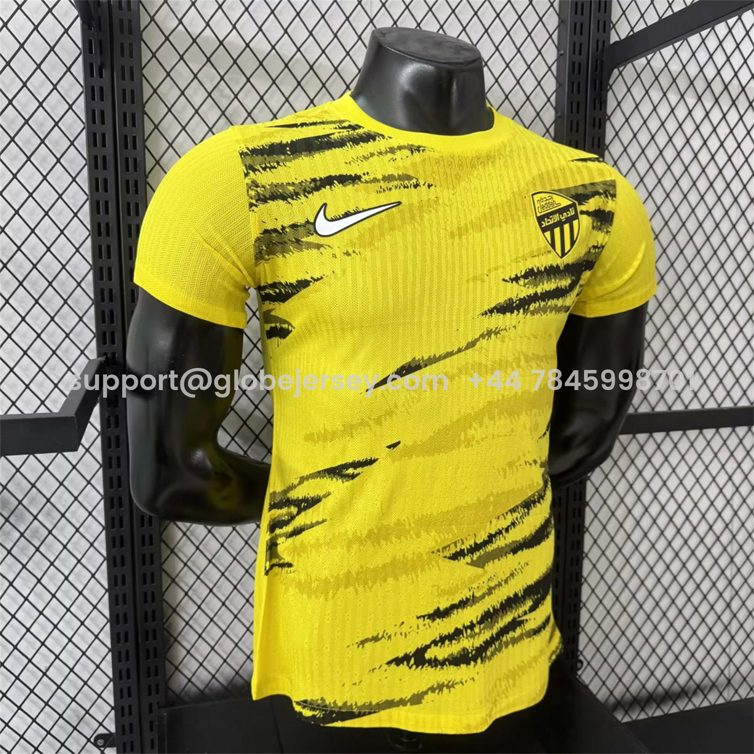 GlobeJersey-Al Ittihad Jeddah United 25-26 Pre-Match Yellow Jersey - Player Version