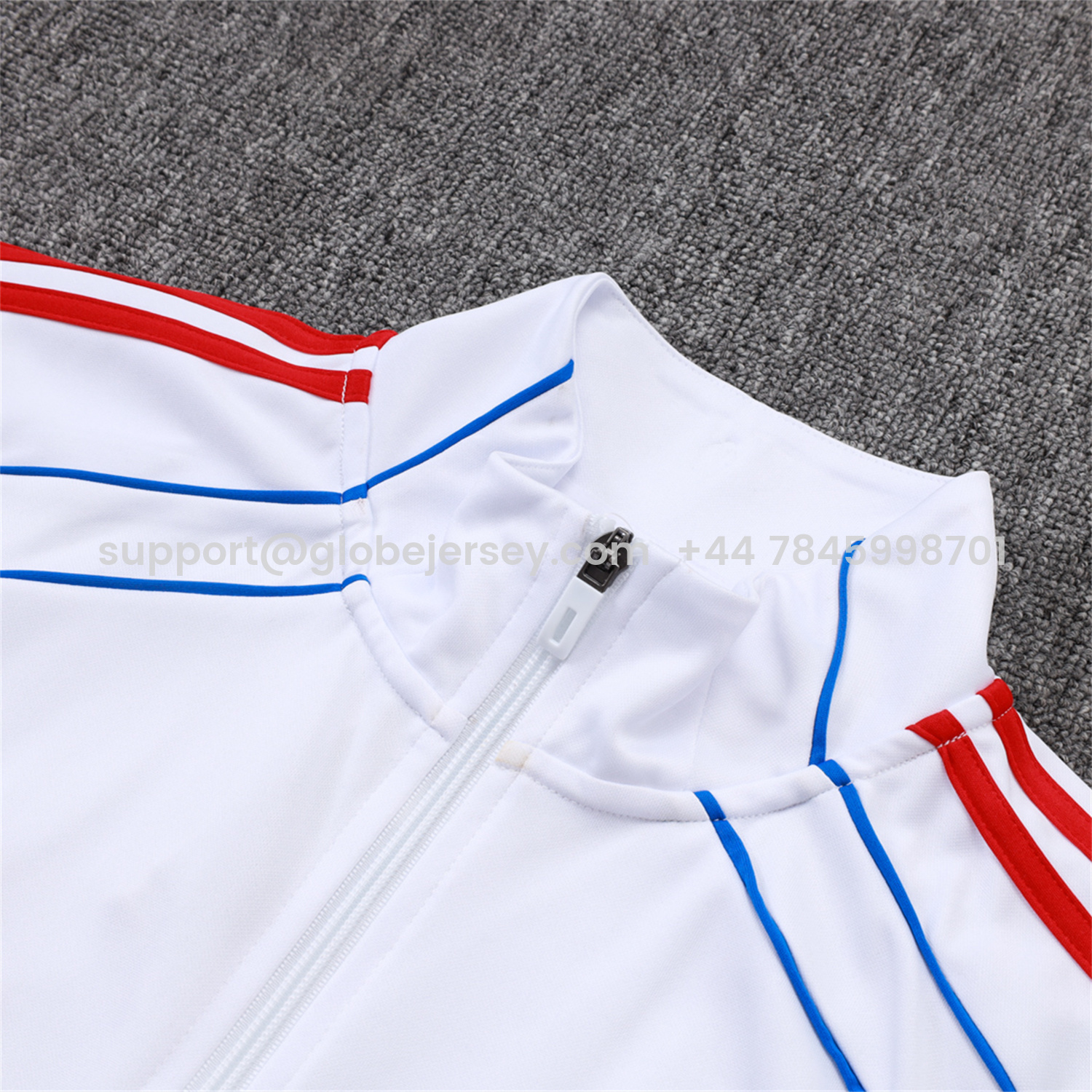 GlobeJersey-Bayern Munich 25-26 Jacket Training Tracksuit - White Throwback Jackets & Grey Pants