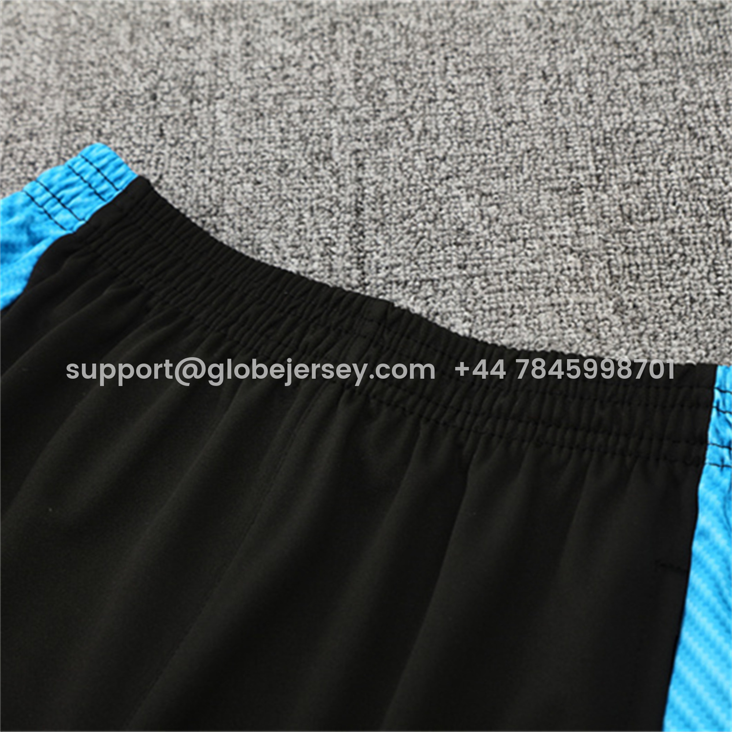 GlobeJersey-Napoli 25-26 Kids Long Sleeve Training Set - Blue Mecha Top & Black Pants