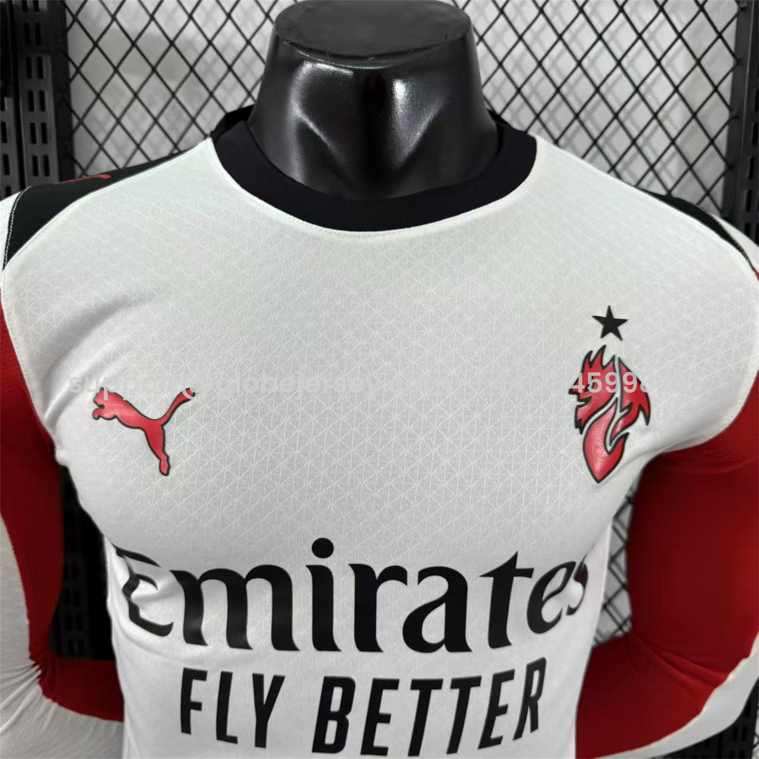 GlobeJersey-AC Milan 25-26 Away White Long Sleeves Jersey - Player Version
