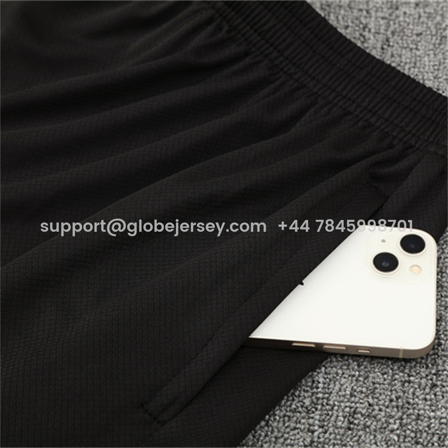 GlobeJersey-Brazil 25-26 Short-Sleeve Training Set - Black Top & Black Shorts