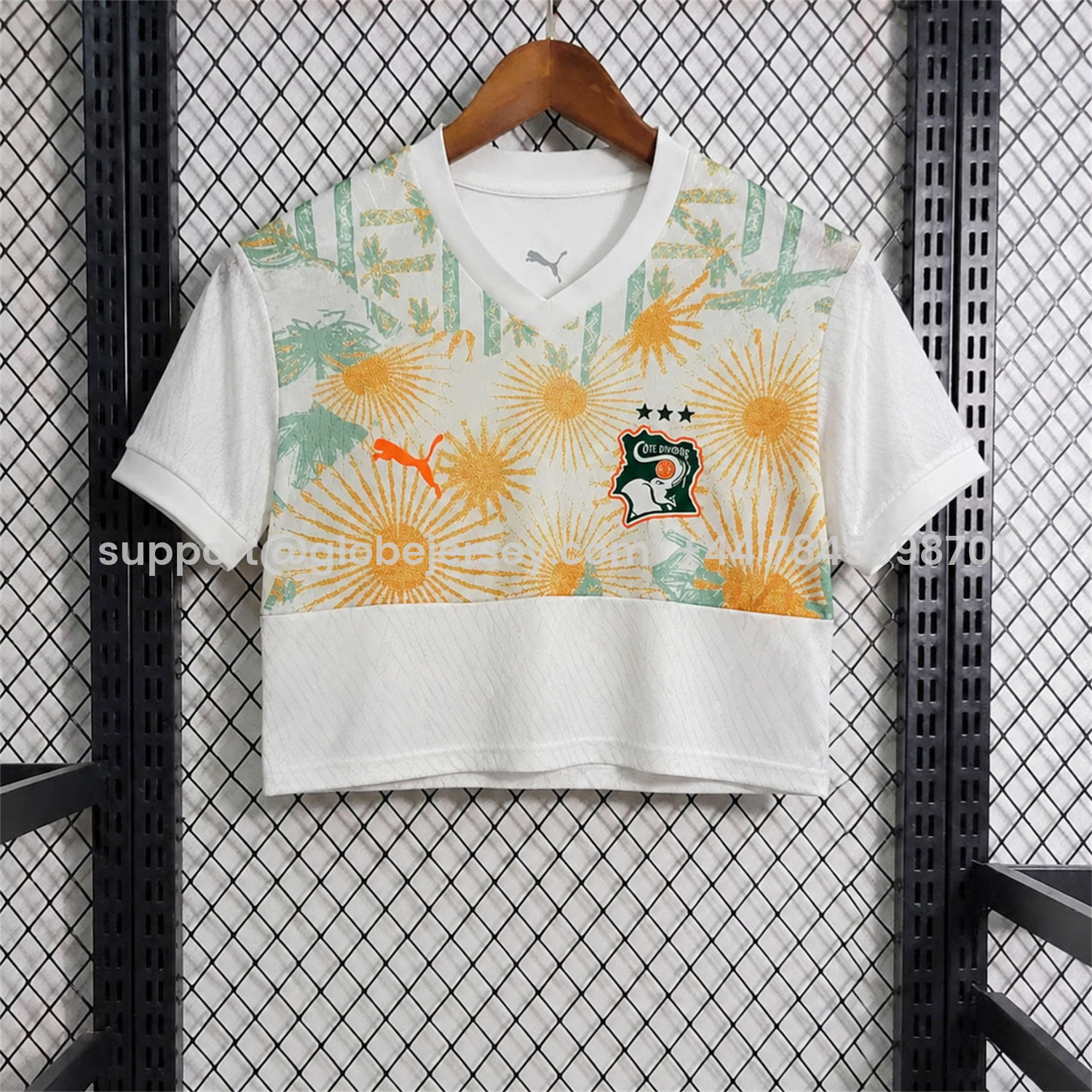 GlobeJersey-Women's Ivory Coast 2026 Away Cropped Jersey - Player Version