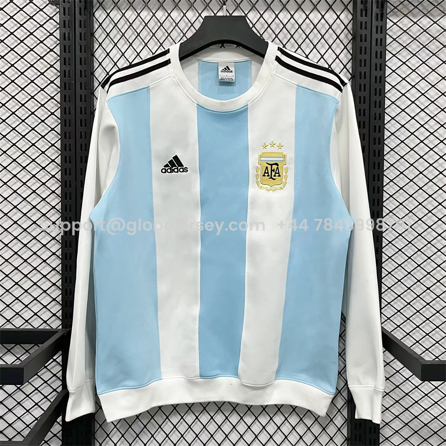 GlobeJersey-Argentina 25-26 Home Unisex Pullover Hoodie
