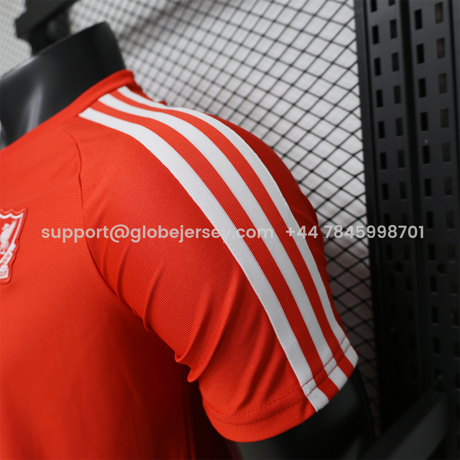 GlobeJersey-Liver.pool 25-26 Terrace Icon Retro Casual Style Red Jersey - Player Version