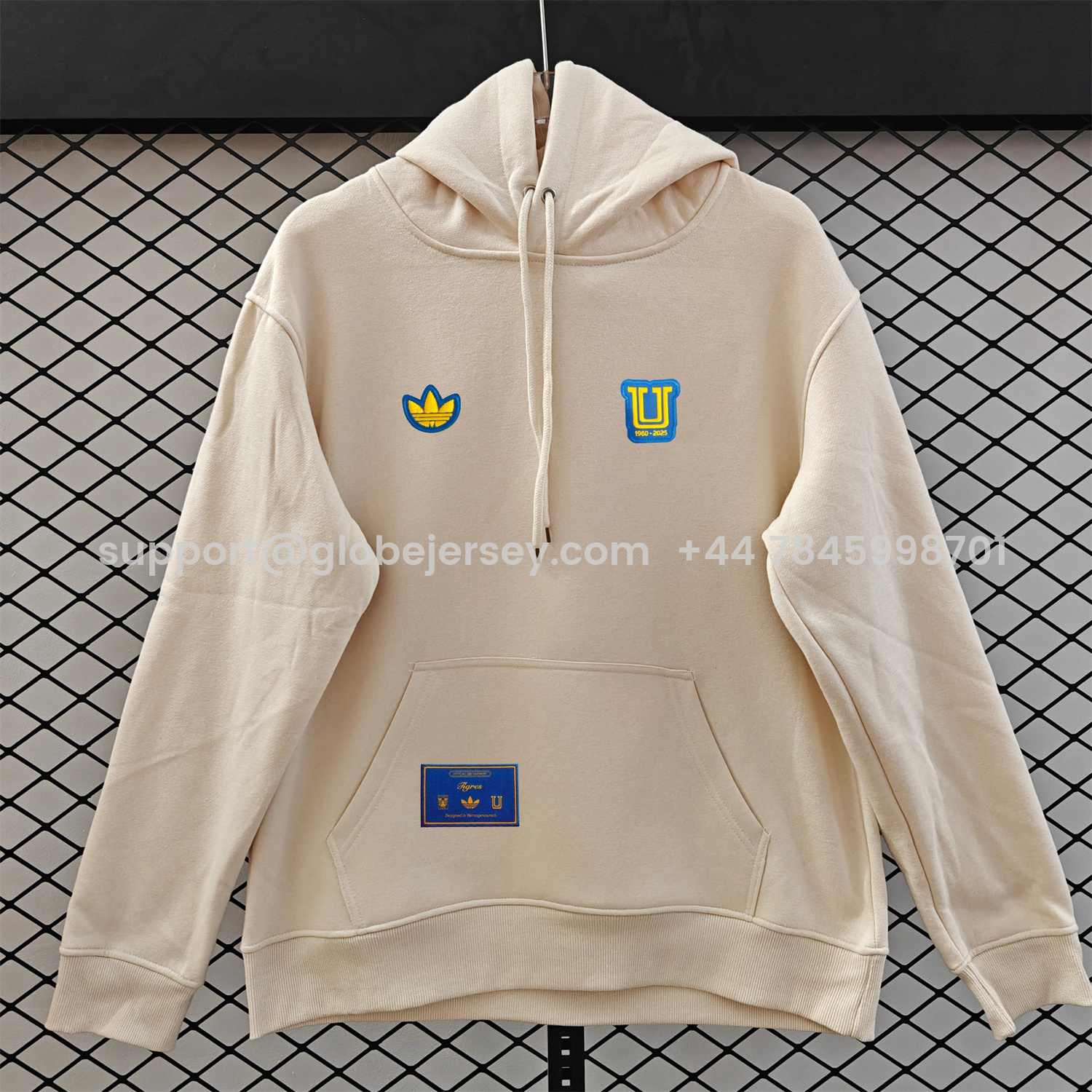GlobeJersey-Tigres UANL 25-26 Originals Terrace Icon Unisex Pullover Hoodie