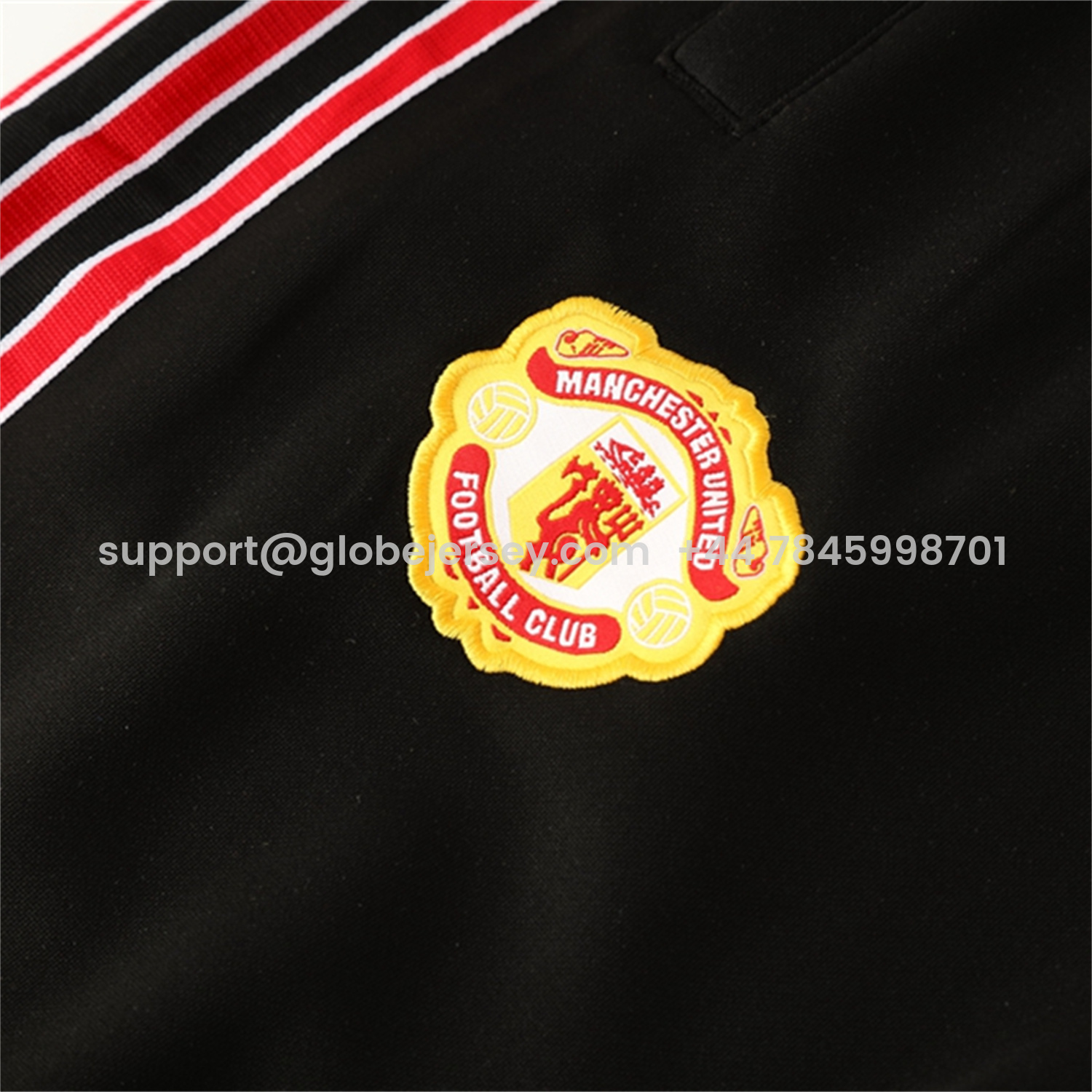 GlobeJersey-Manchester United 25-26 Bring Back 1991 Jacket Training Tracksuit - Black and Red
