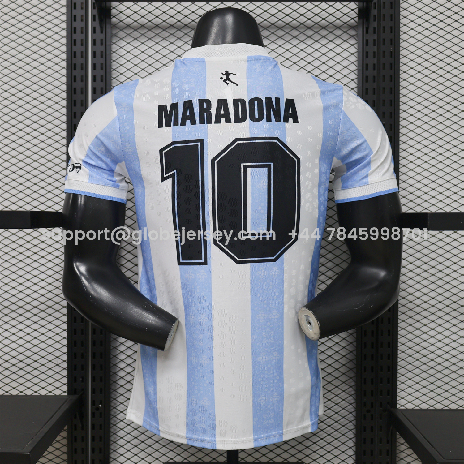 GlobeJersey-Argentina 2026 White Blue Maradona Special Kit - Player Version