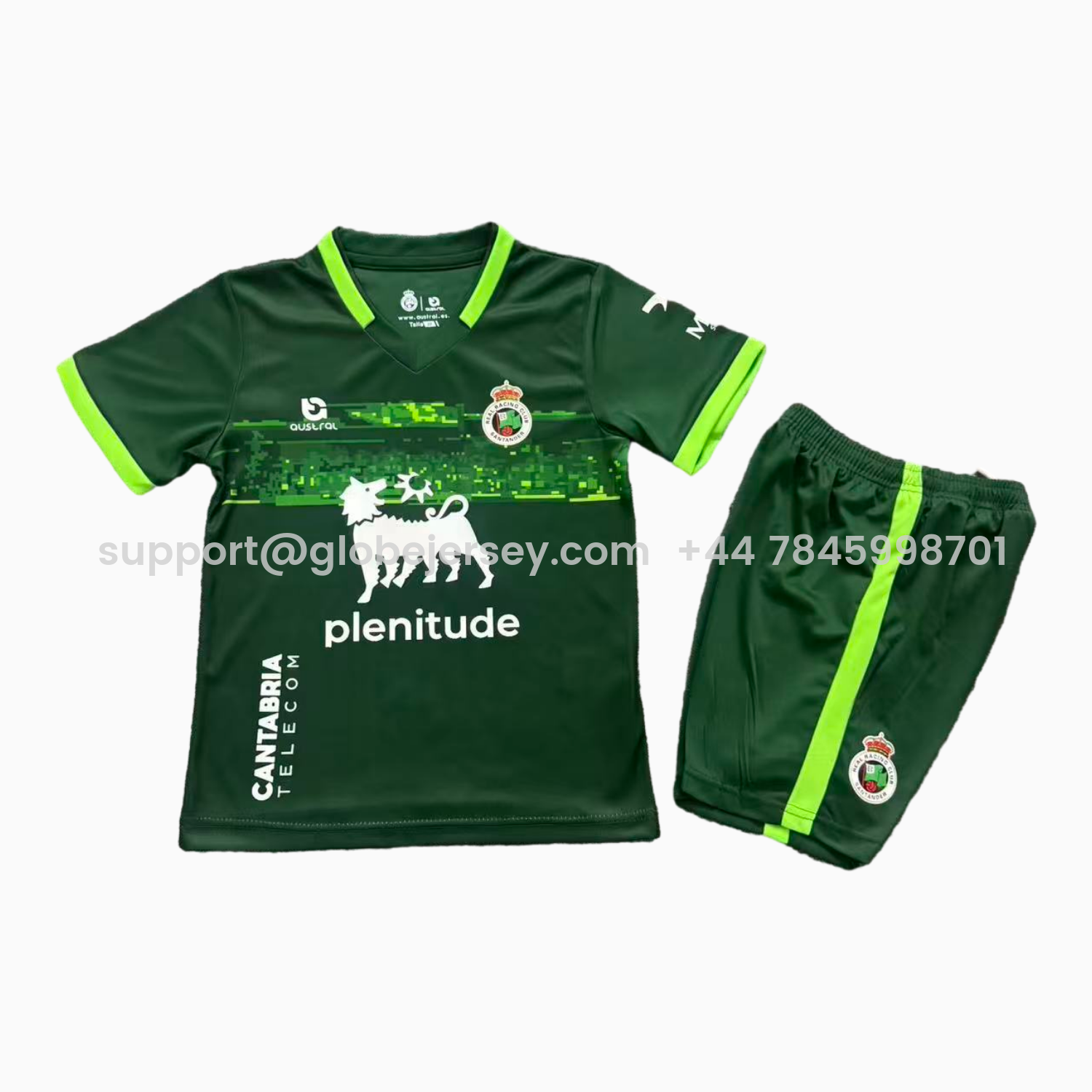 GlobeJersey-Racing de Santander 25-26 Away Green Kids Kit