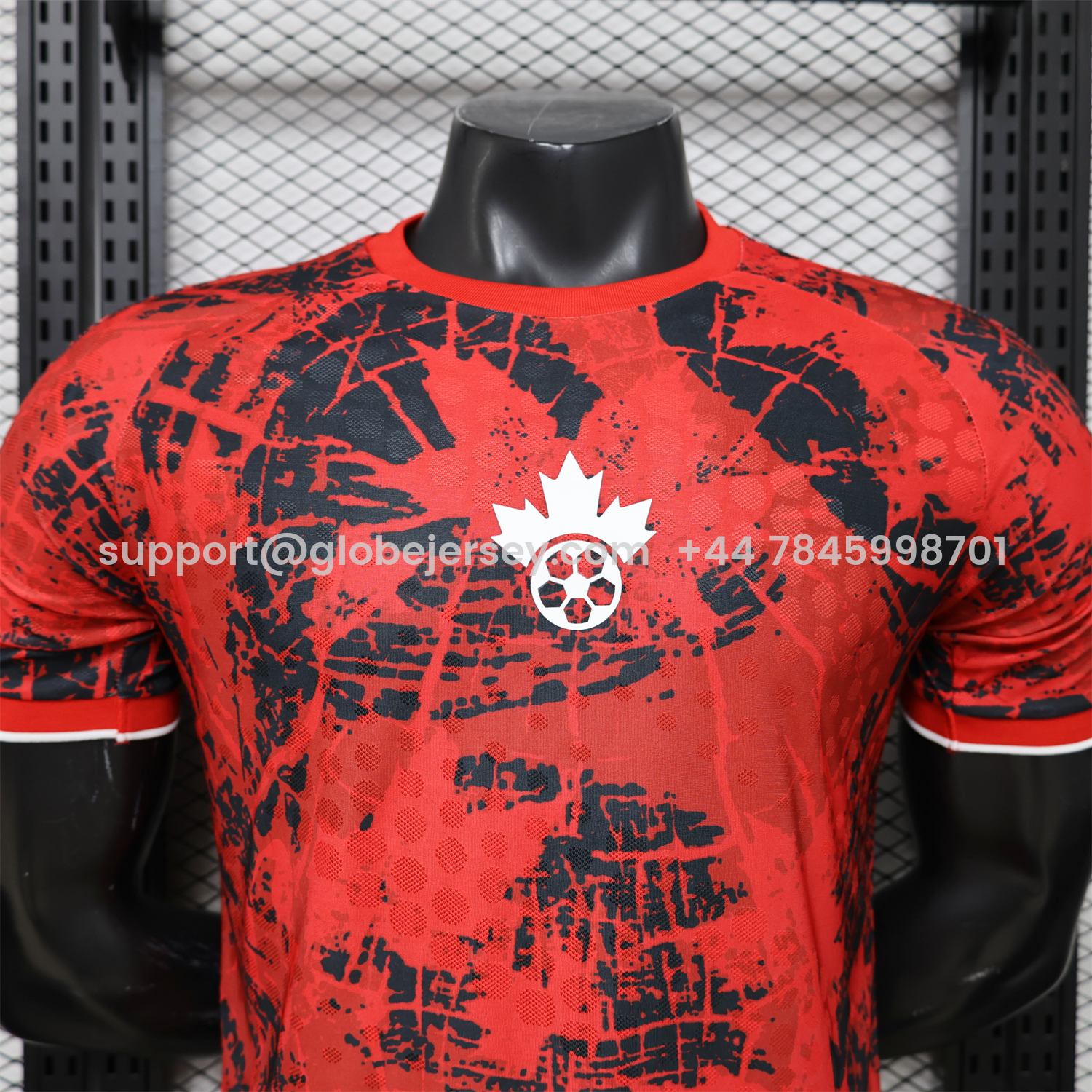 GlobeJersey-Canada 2026 Red With Black Special Jersey - Player Version