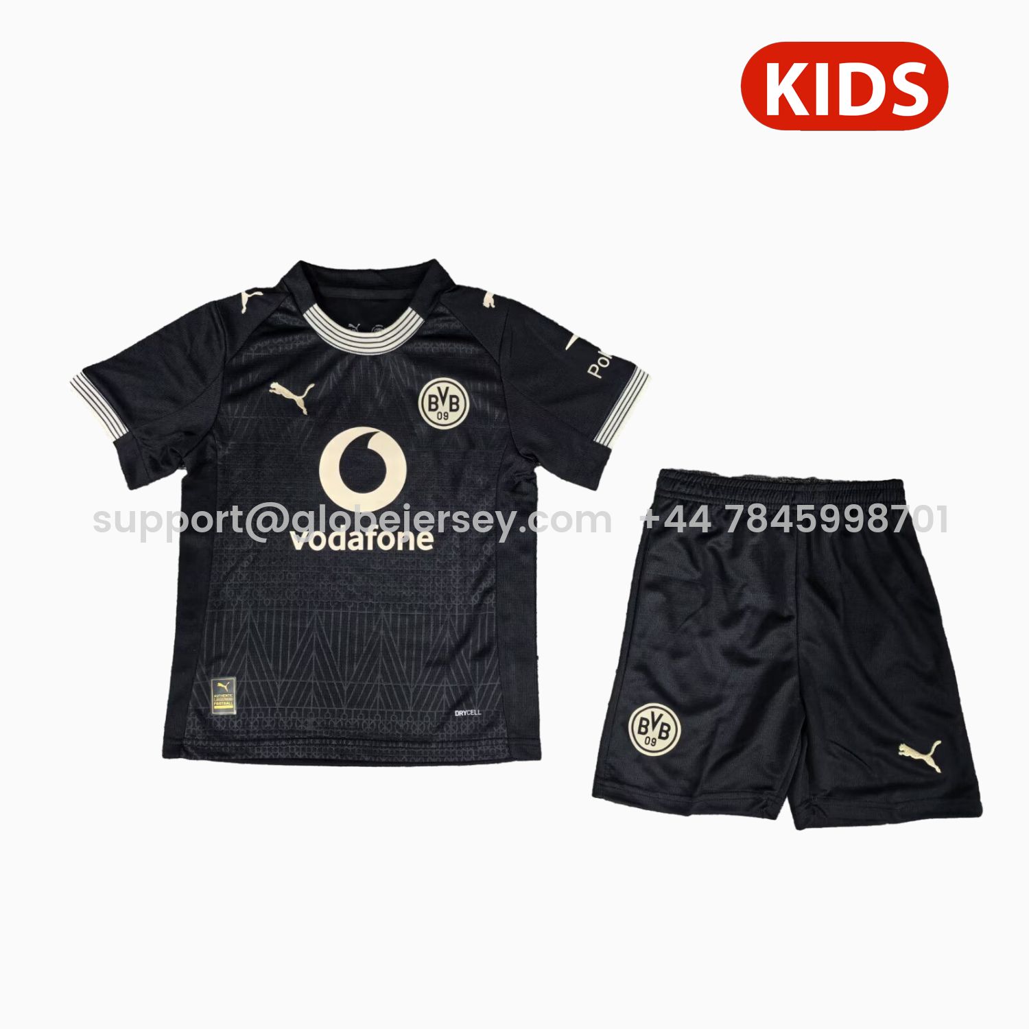 GlobeJersey-Dortmund 25-26 “100 JAHRE STADION ROTE ERDE” Black Special Kids Kit