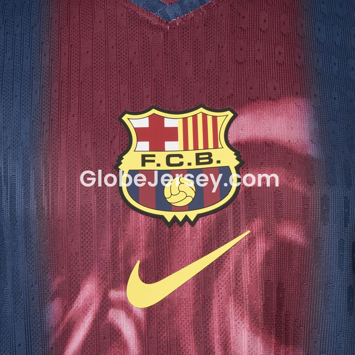 GlobeJersey-Barcelona x Travis Scott 2000-01 Home Retro Style Skeleton Jersey - Player Version