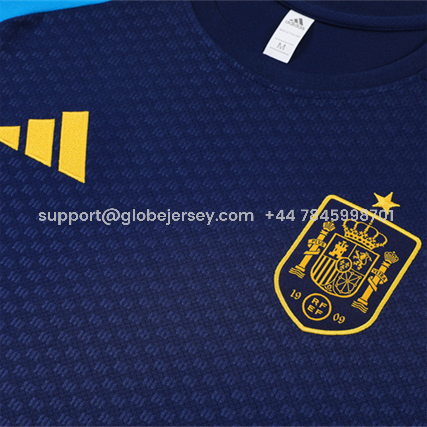 GlobeJersey-Spain 2026 Short-Sleeve Training Set - Royal Blue Top & Shorts