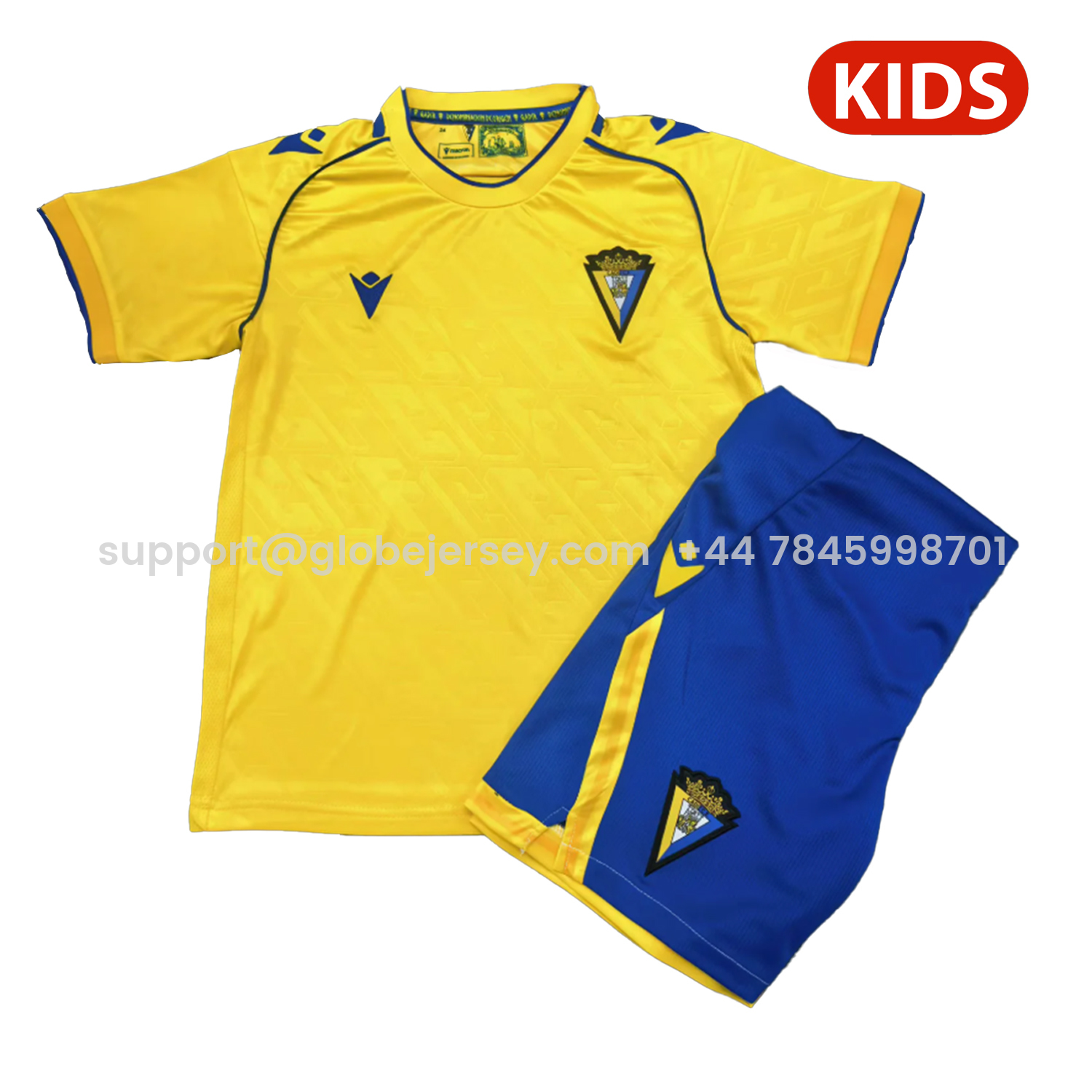GlobeJersey-Cádiz Cadiz 25-26 Home Kids KIt