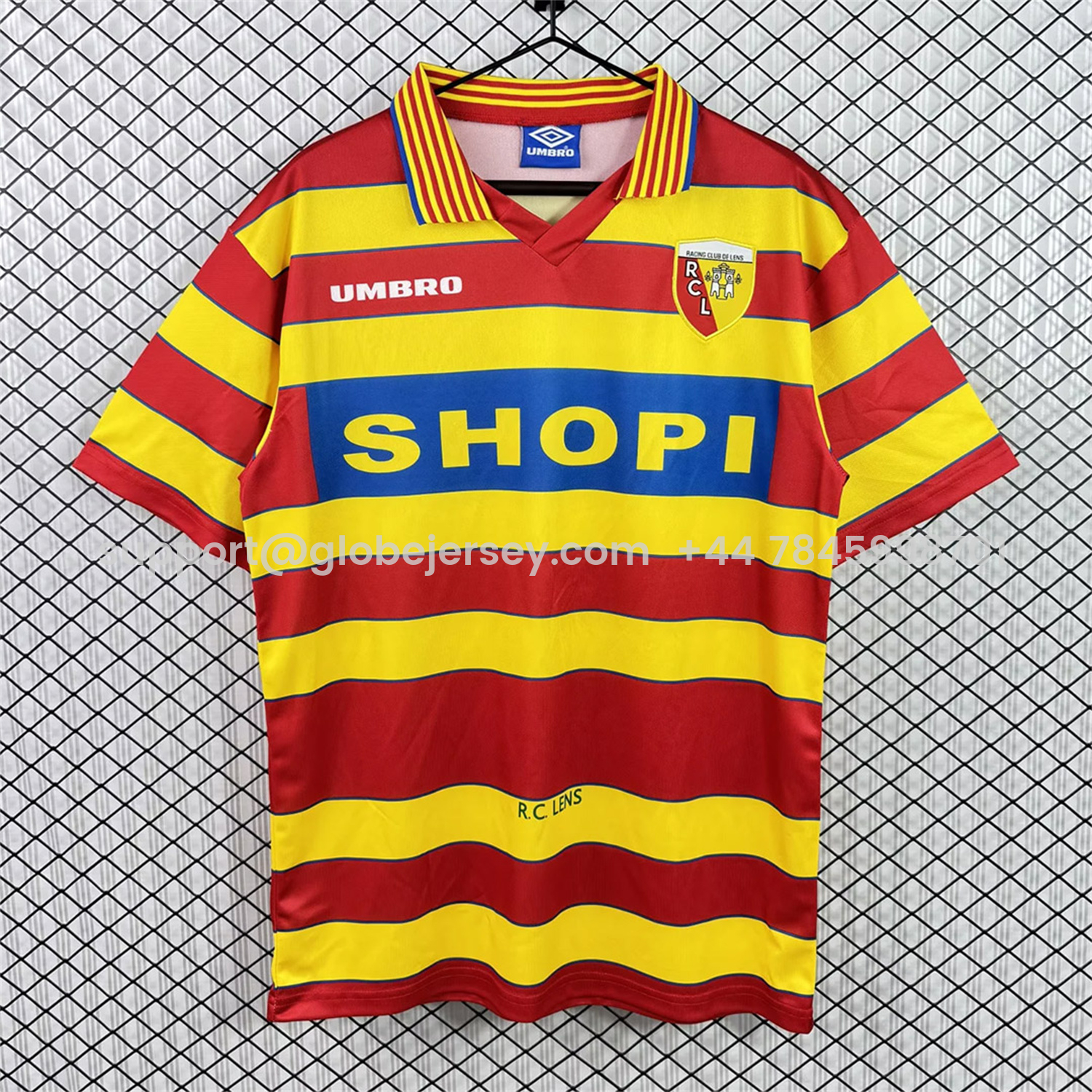 GlobeJersey-Retro RC Lens 1996-97 Home Jersey