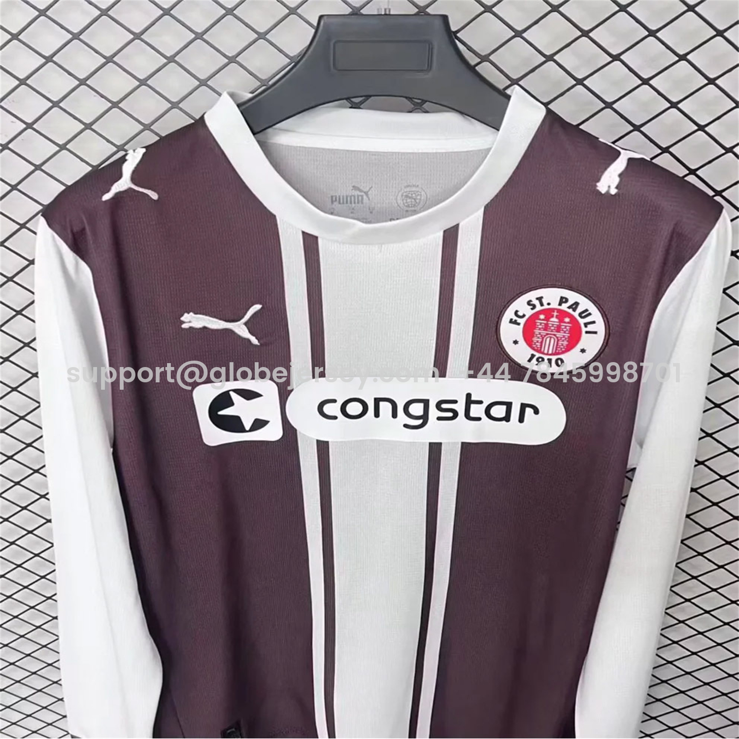 GlobeJersey-St. Pauli 25-26 Classic 1970s Design Special Long Sleeves Jersey - Fans Version