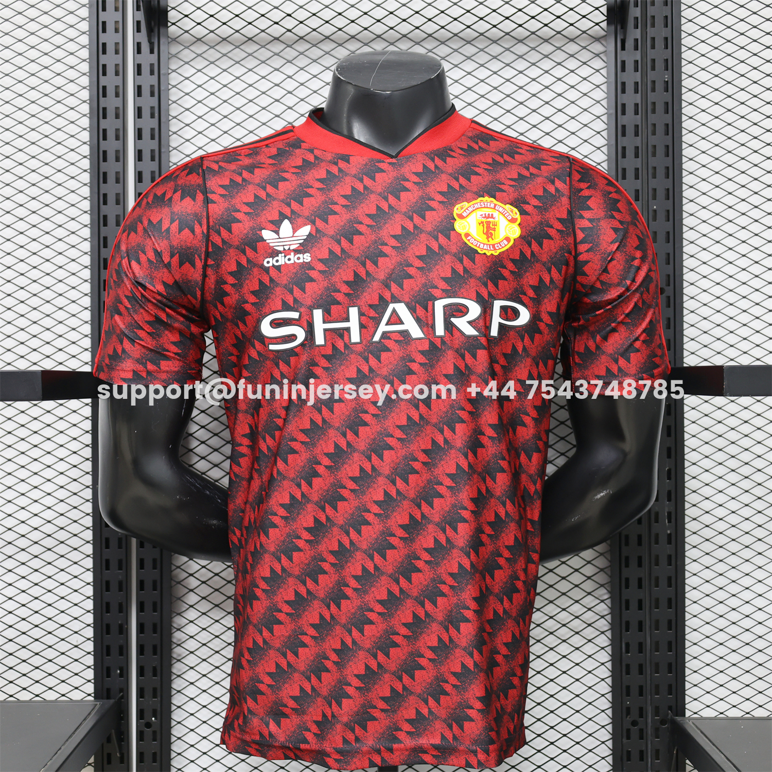 Funinjersey-Manchester United 26-27 Terrace Icon Retro Casual Style Red Jersey - Player Version