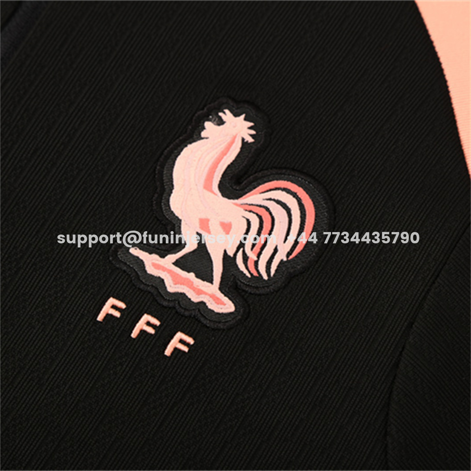 Funinjersey-France 25-26 Long Sleeve Training Set - Player Version - Black Top and Pants