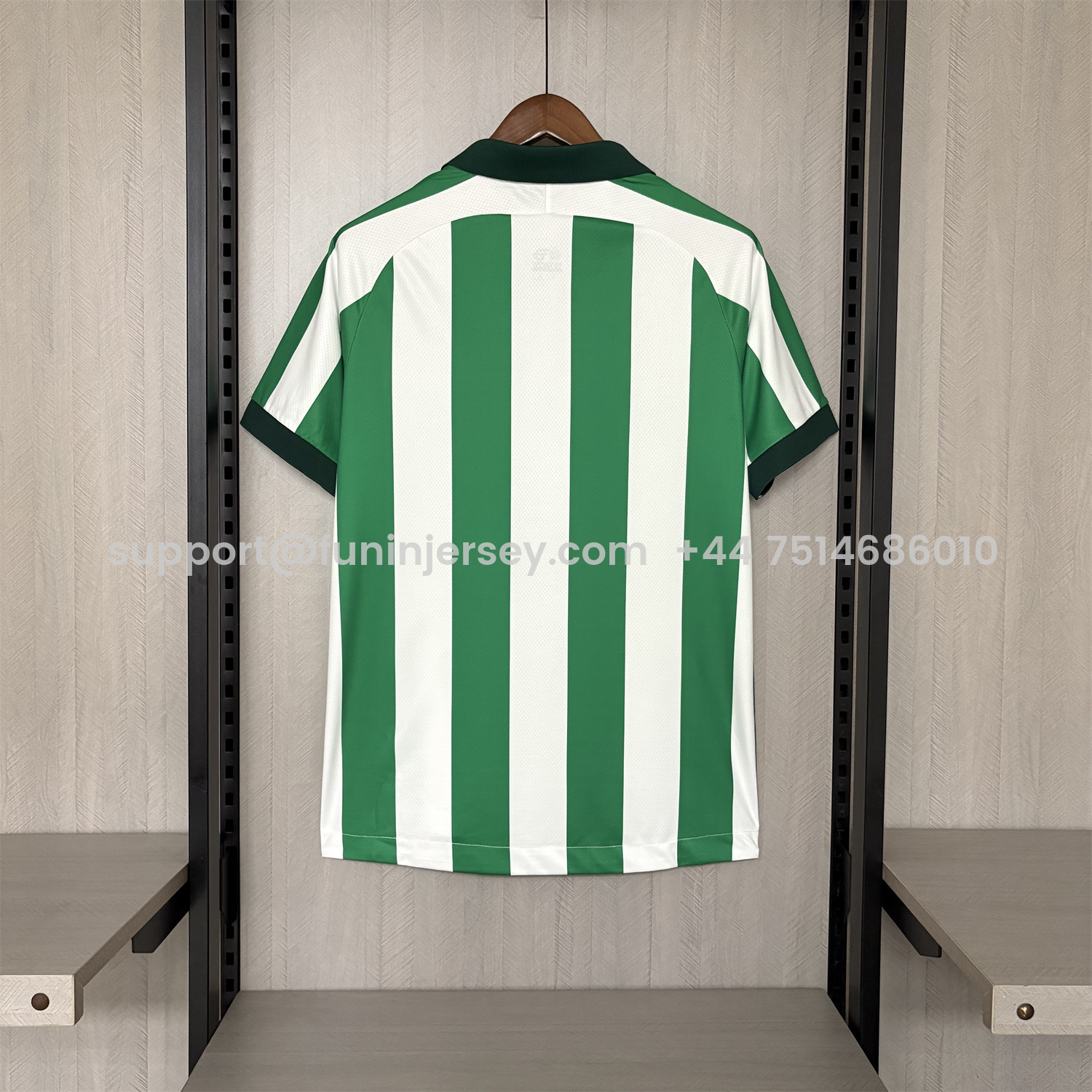 Funinjersey-EC Juventude 25-26 Home Unsponsored Green And White Jersey - Fans Version