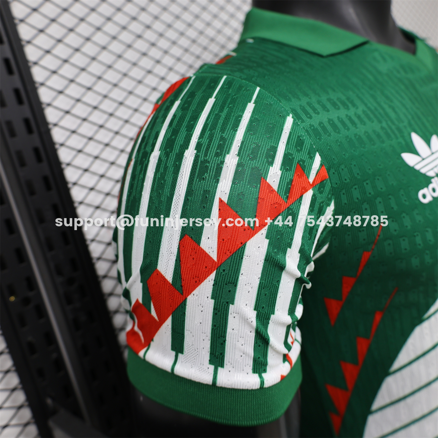 Funinjersey-Mexico 2026 Red-White Stripes Green Special Jersey - Player Version