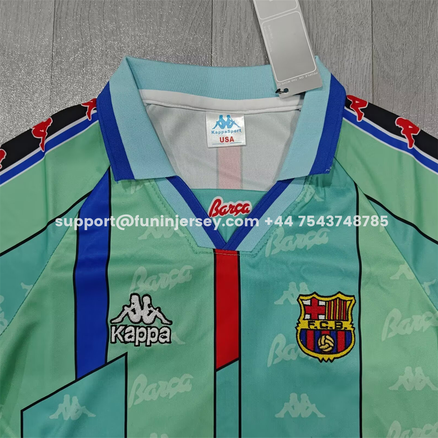 Funinjersey-Retro Barcelona 1996-97 Away Kids Kit