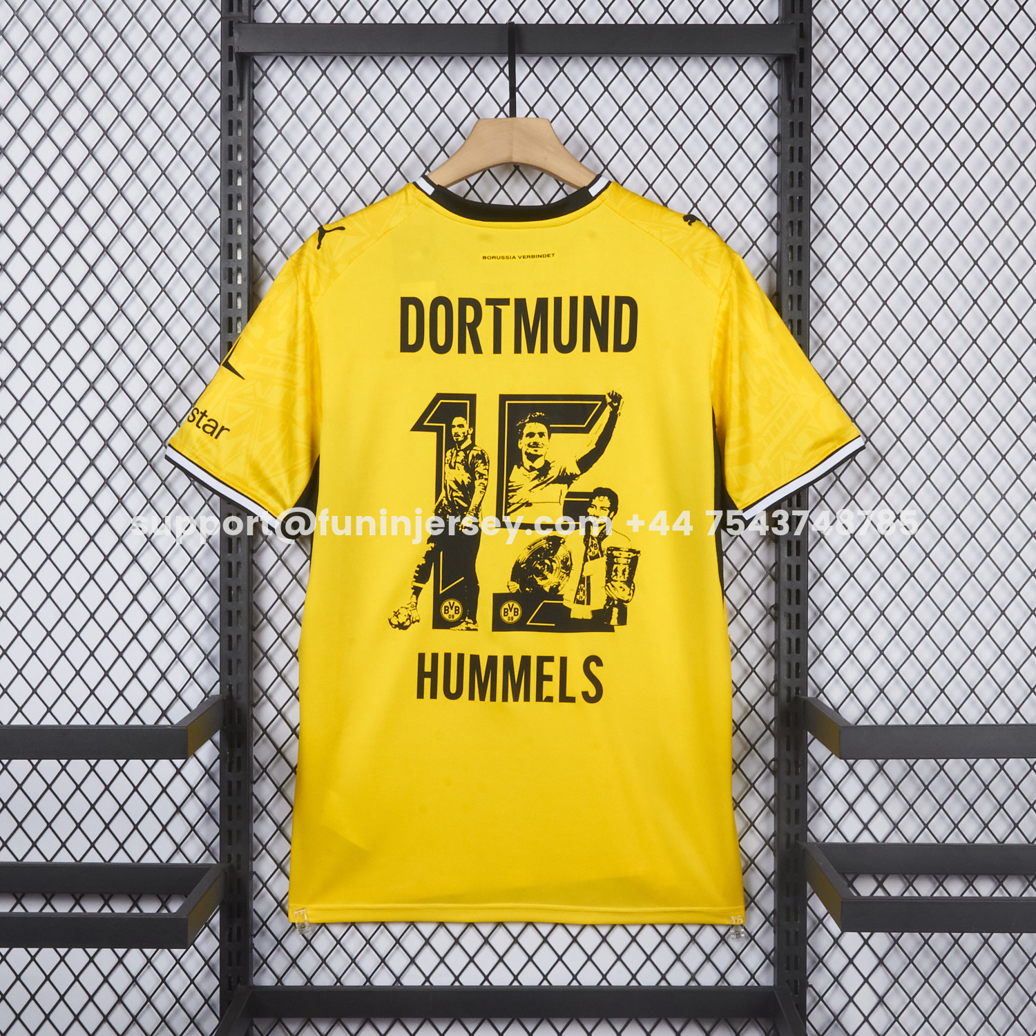 Funinjersey-【Hummels Special Font】Dortmund 26-27 Home Jersey - Fans Version